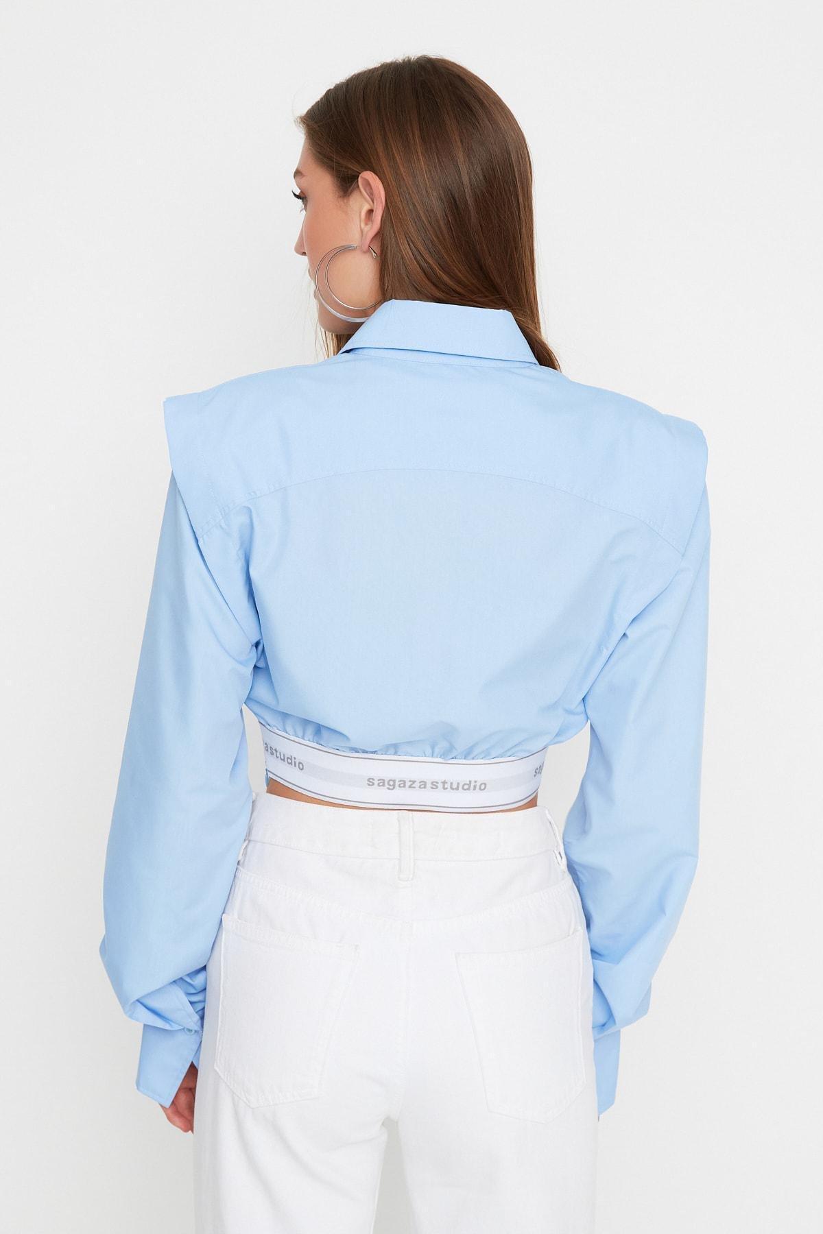 Blue Cotton Shirt, , large image number 6