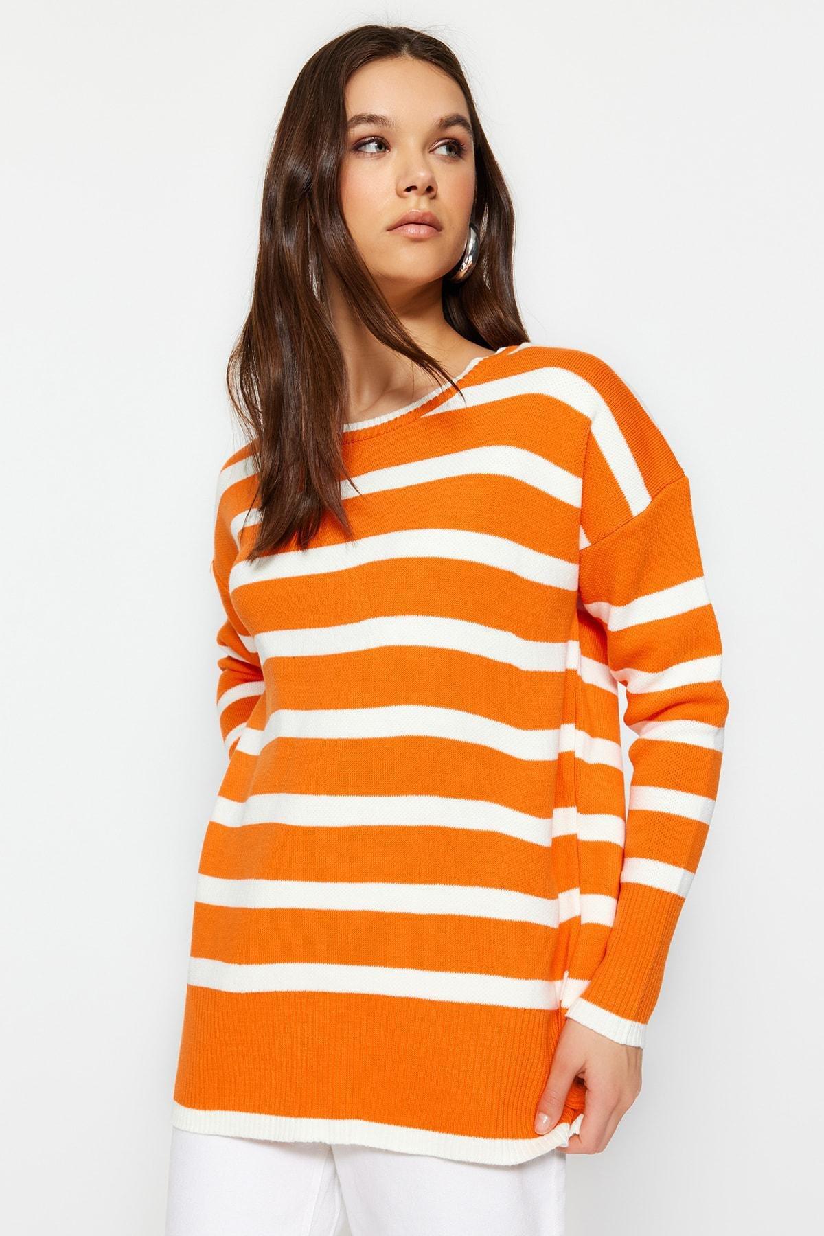 Orange Striped Sweater, , large image number 2