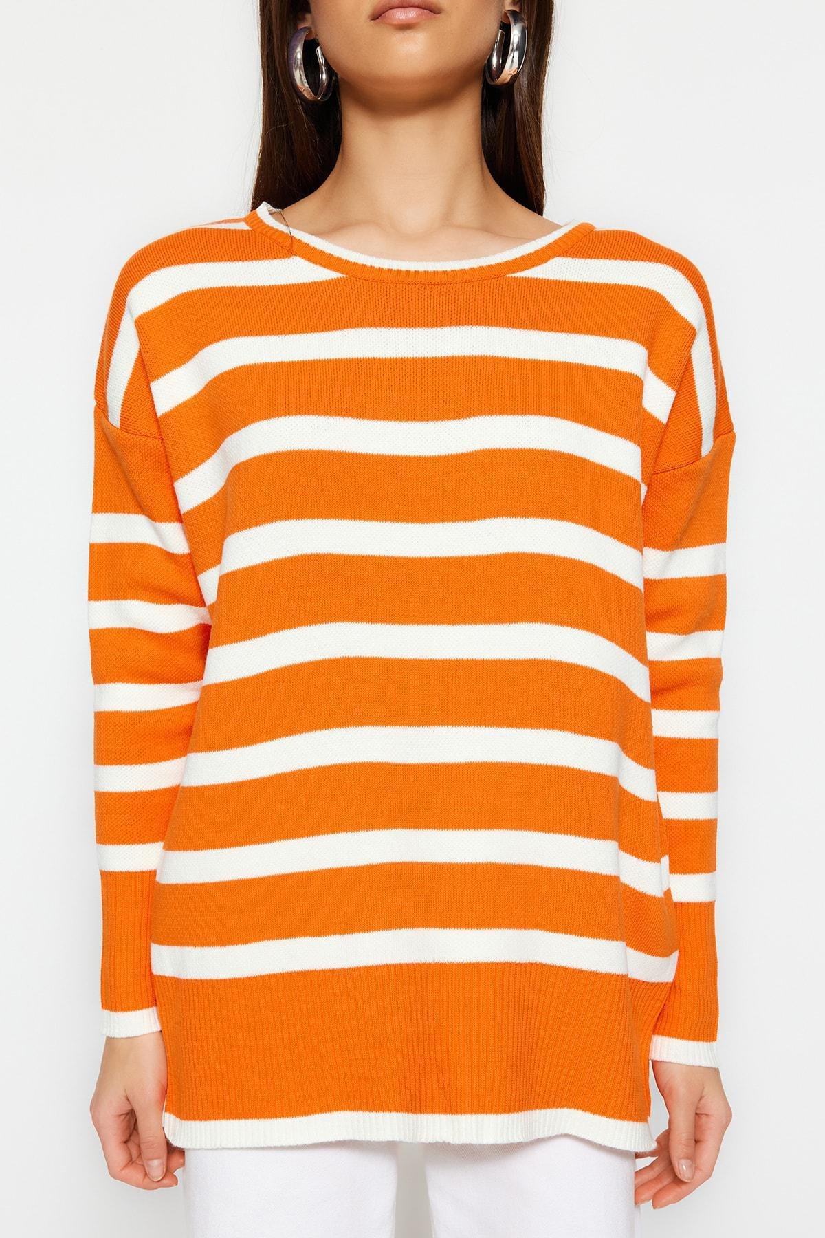 Orange Striped Sweater, , large image number 3