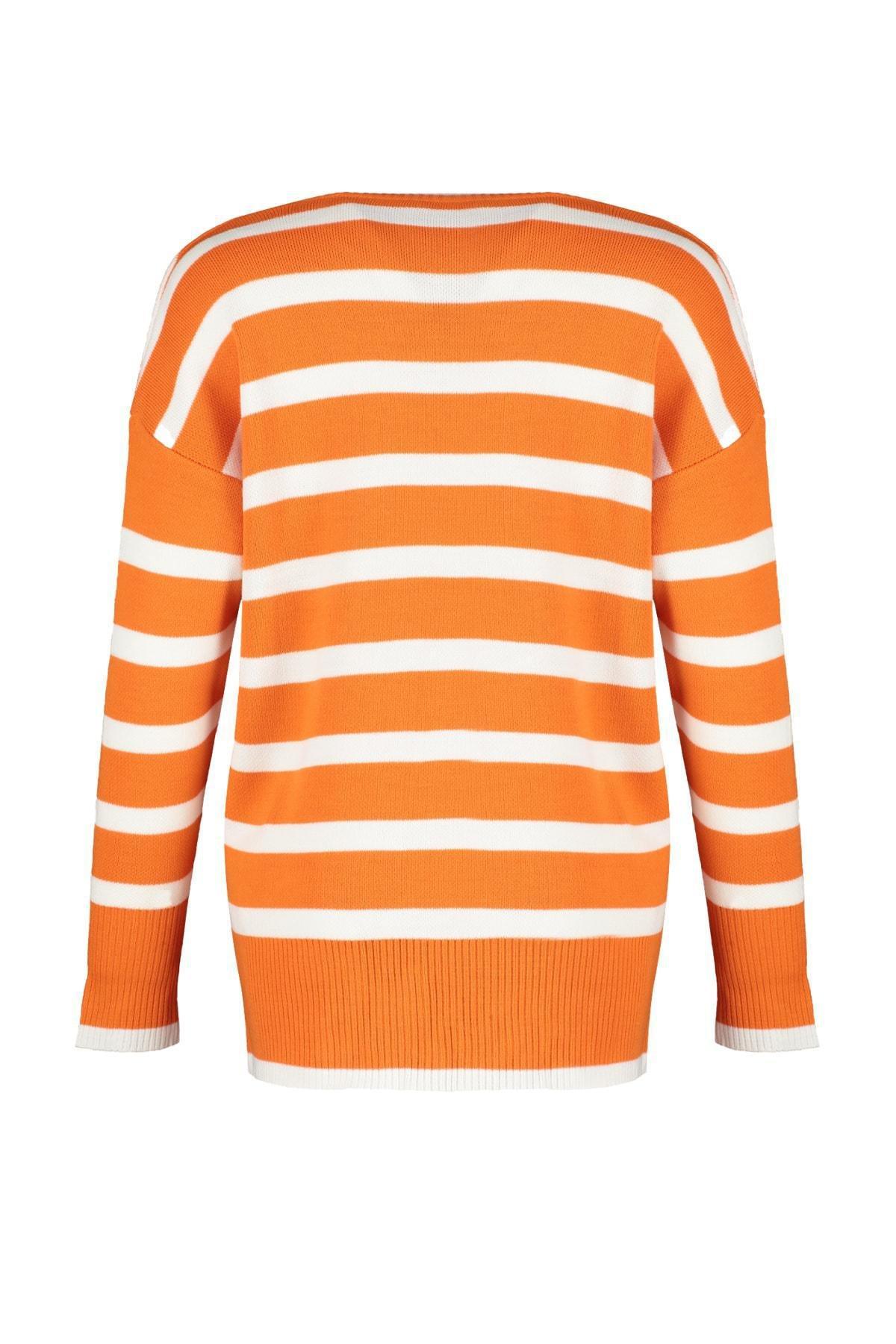 Orange Striped Sweater, , large image number 7