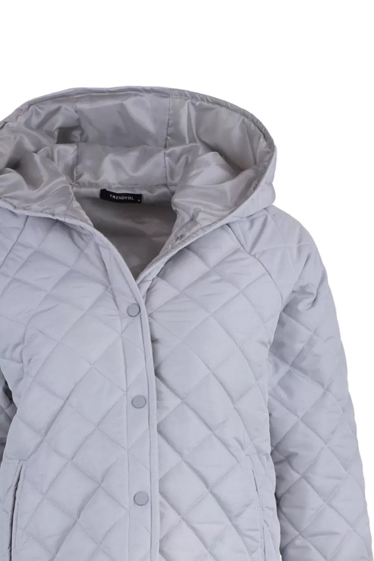 Gray Oversize Puffer Jacket, , large image number 6