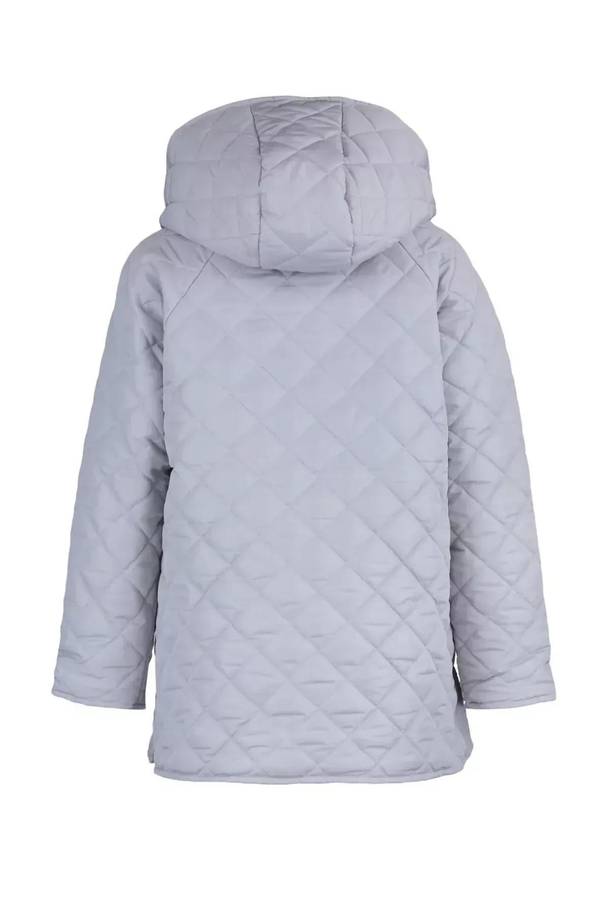 Gray Oversize Puffer Jacket, , large image number 7
