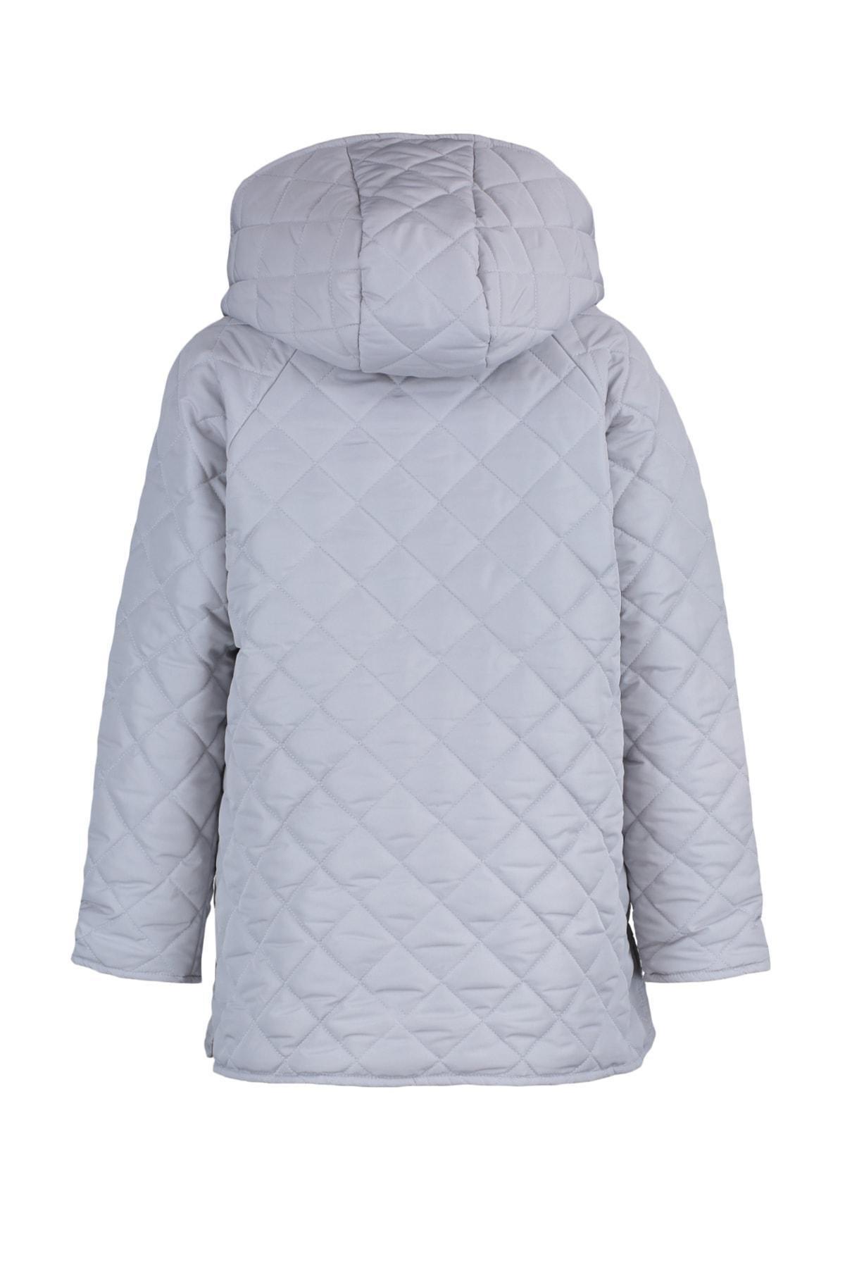 Trendyol - Gray Oversize Puffer Jacket