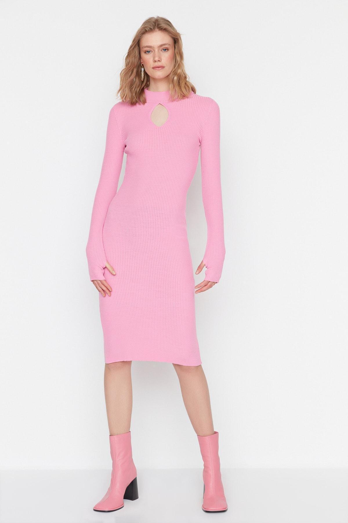Pink Bodycon Midi Dress, , large image number 3