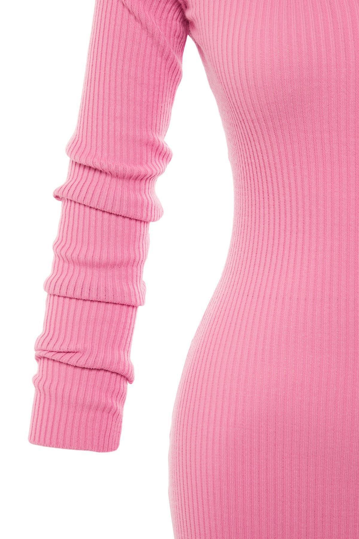 Pink Bodycon Midi Dress, , large image number 5