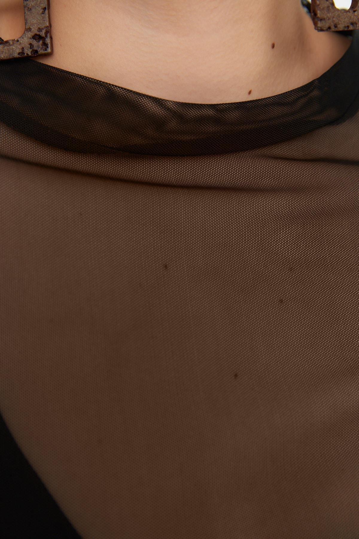 Black Cowl Neck Plus Size Blouse, , large image number 3