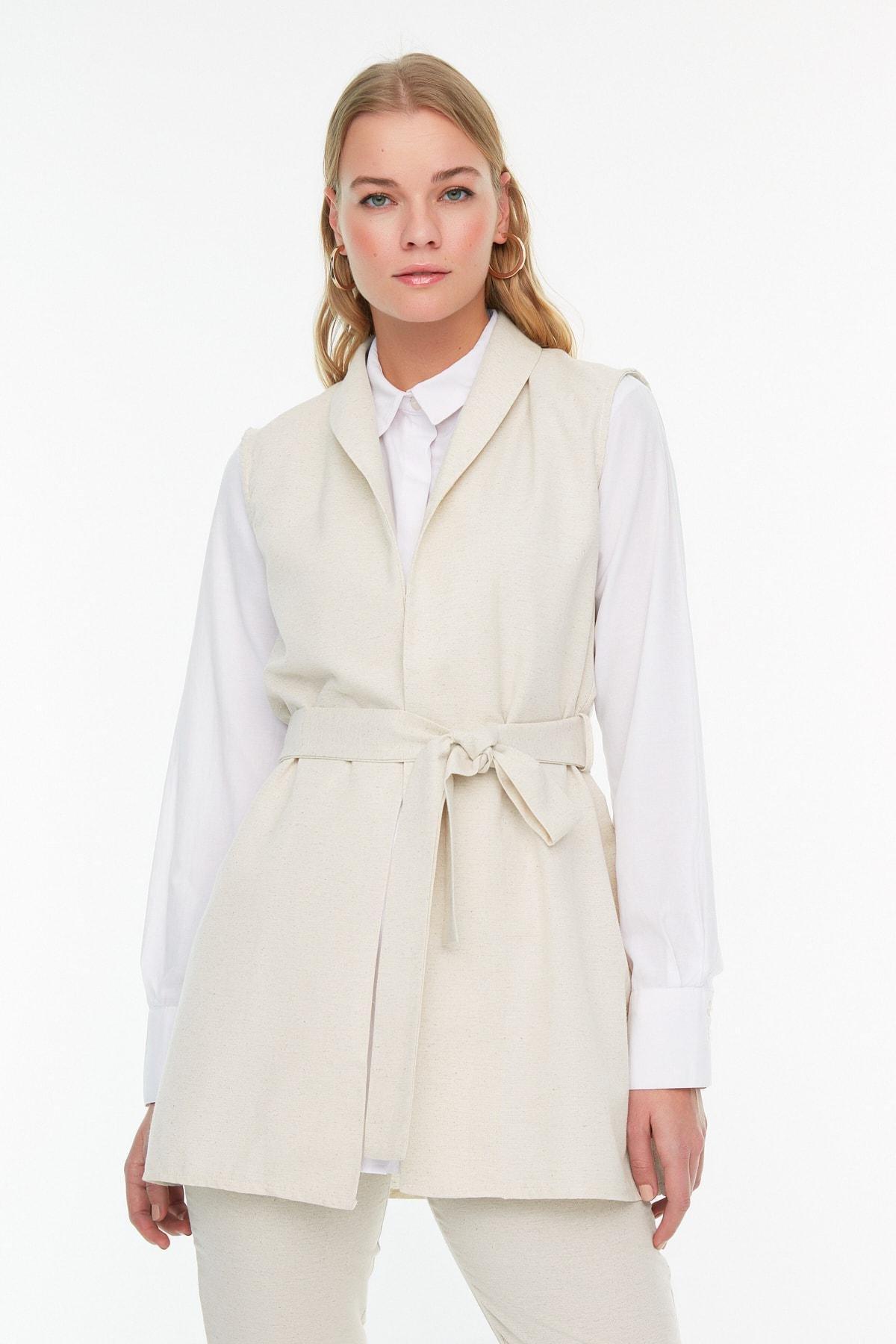 Beige Lapel Collar Co-Ord Set, , large image number 1
