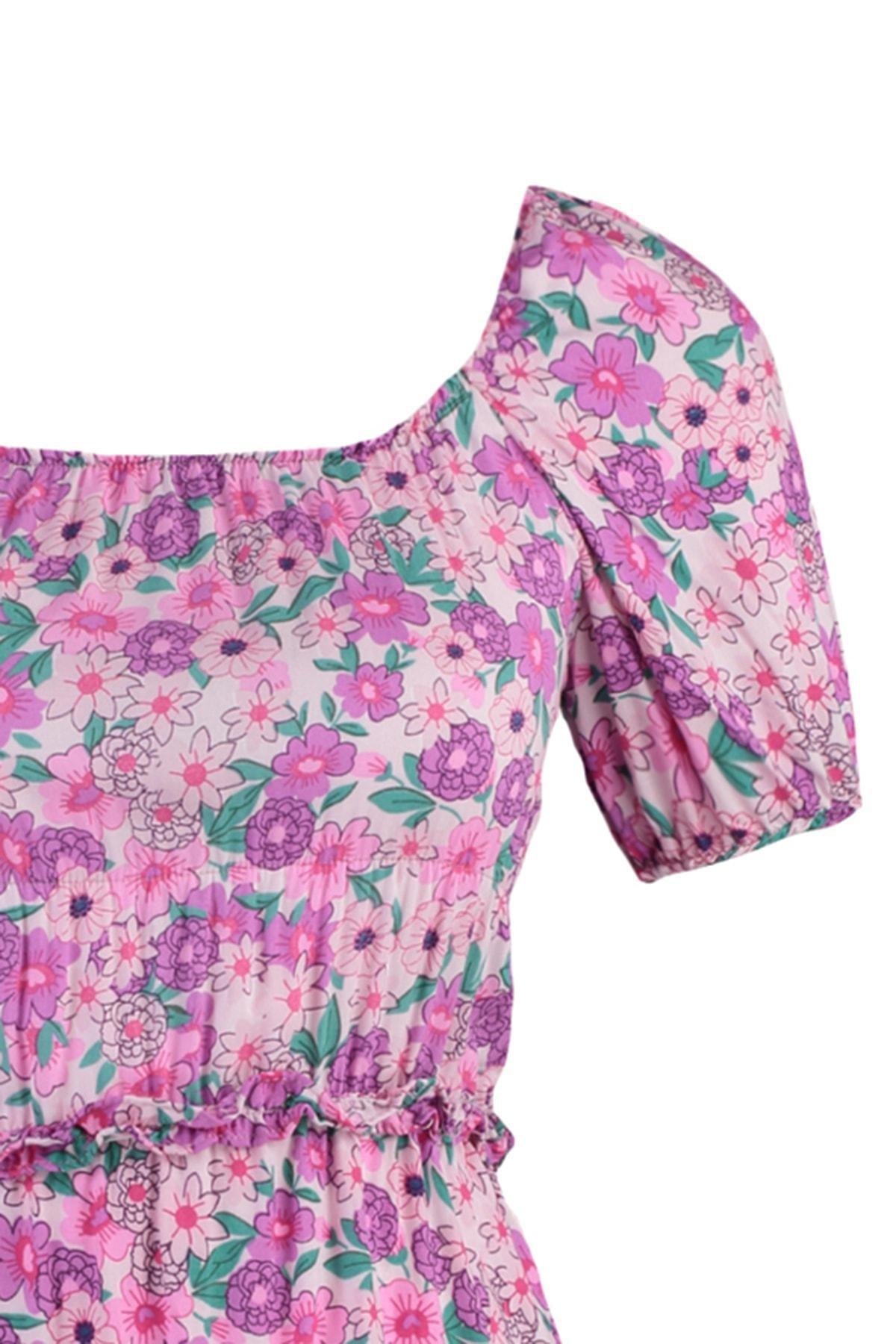 Multicolour Square Collar Mini Dress, , large image number 6