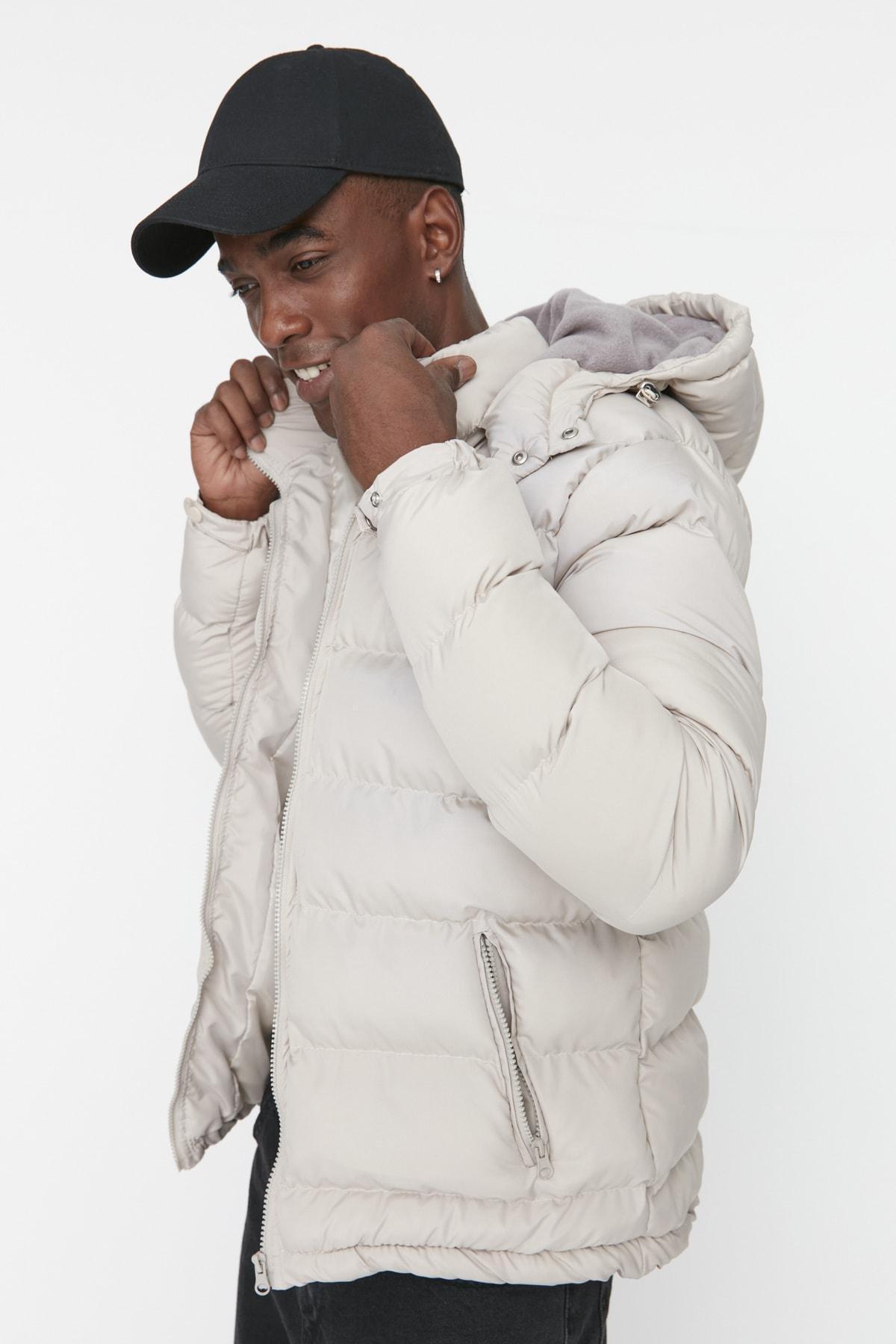 Trendyol - Beige Puffer Windproof Jacket