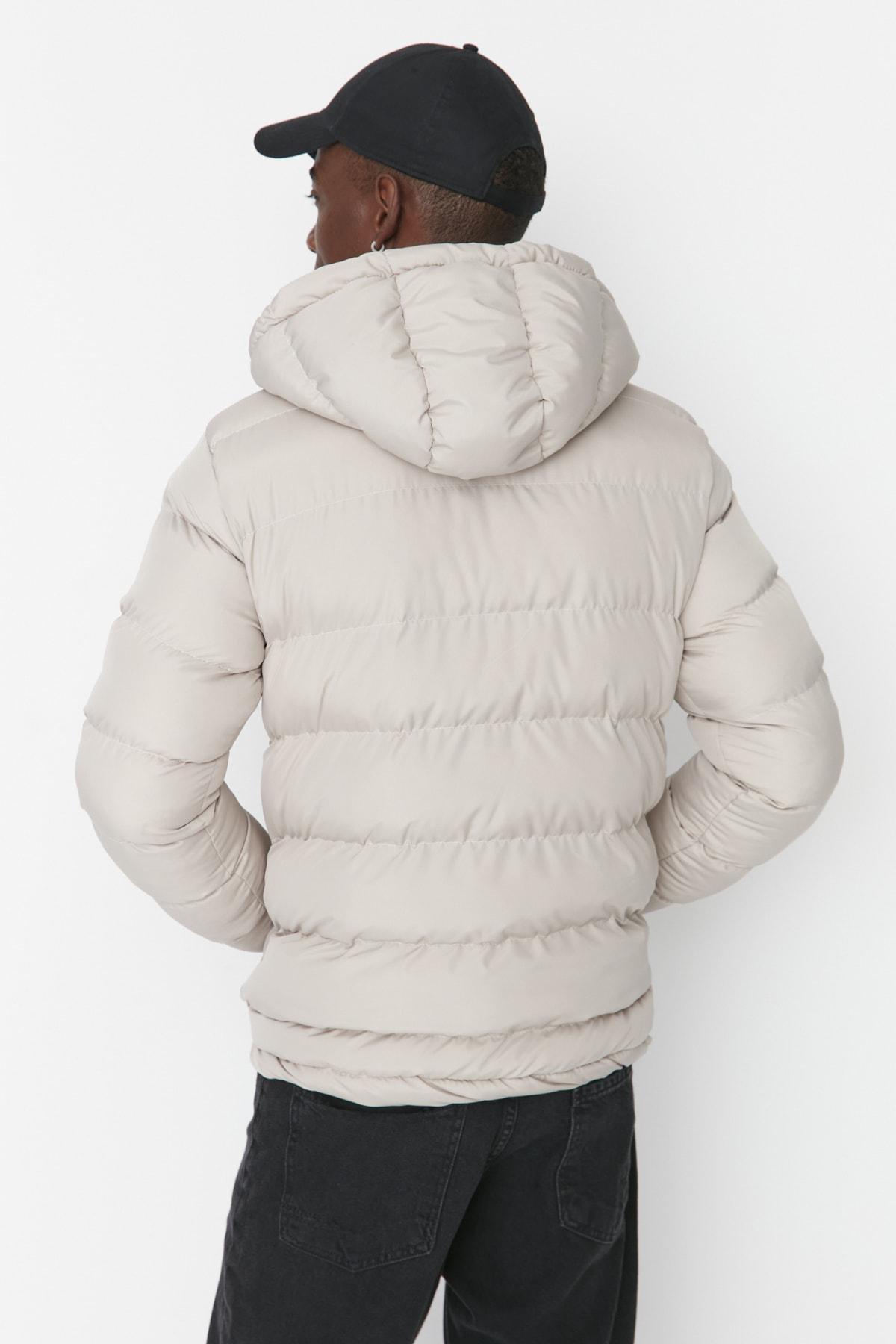 Beige Puffer Windproof Jacket, , large image number 4