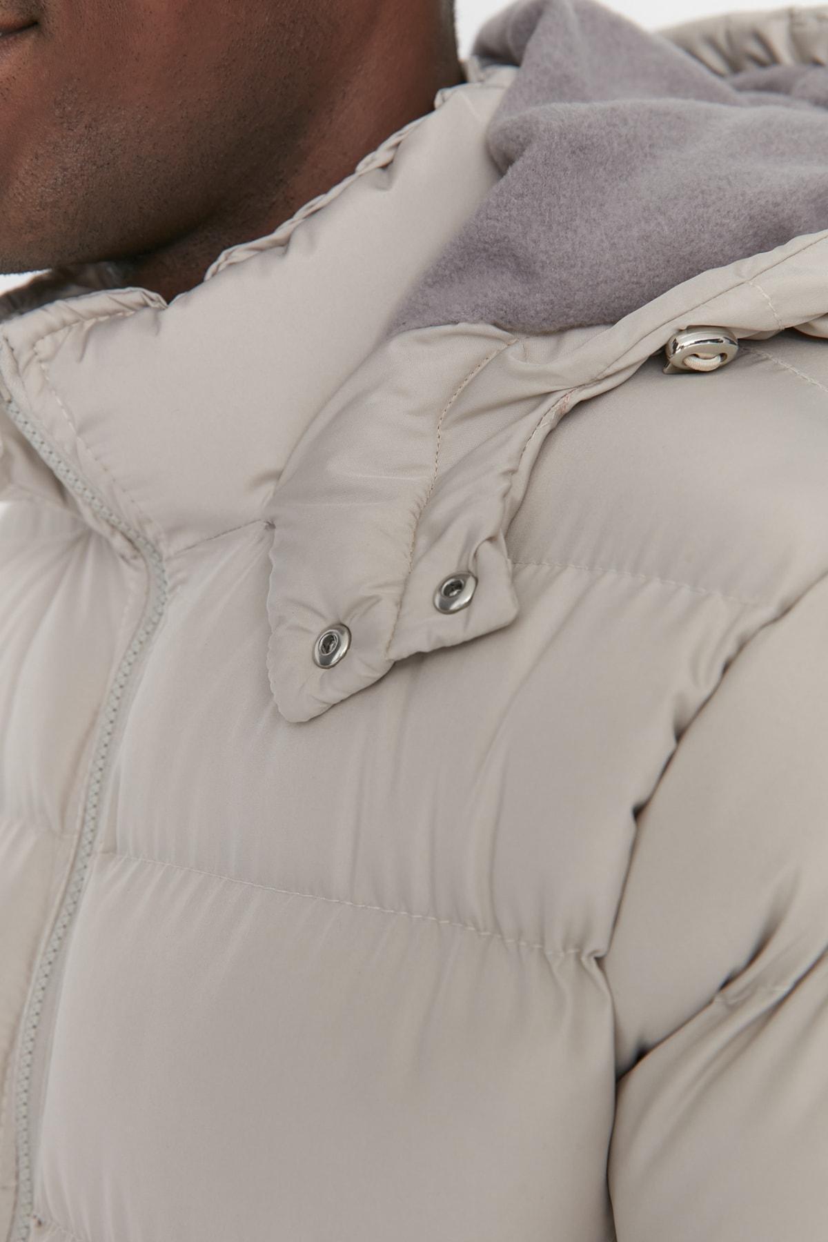 Beige Puffer Windproof Jacket, Beige, large image number 6