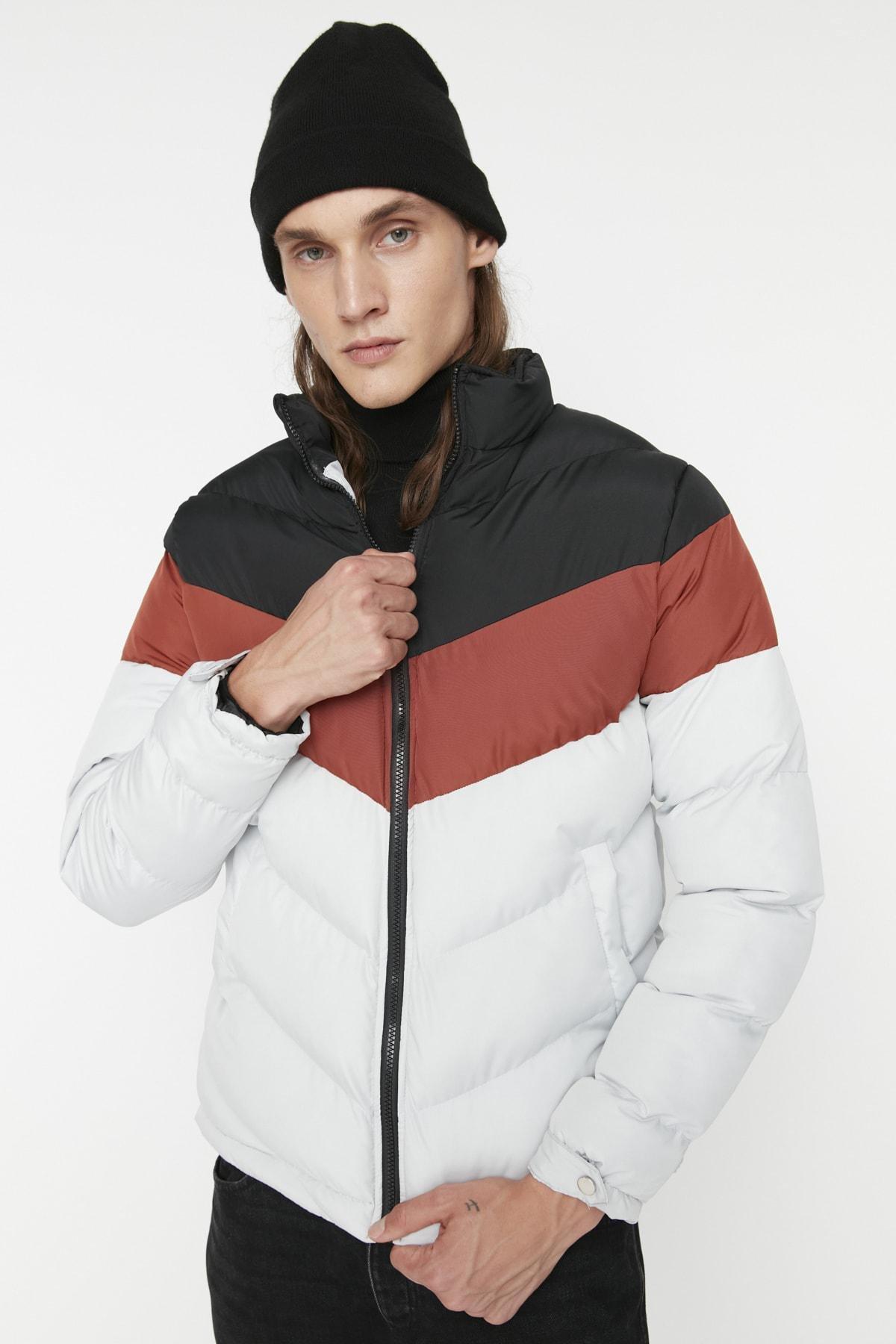 Black Windproof Down Jacket, , large image number 1