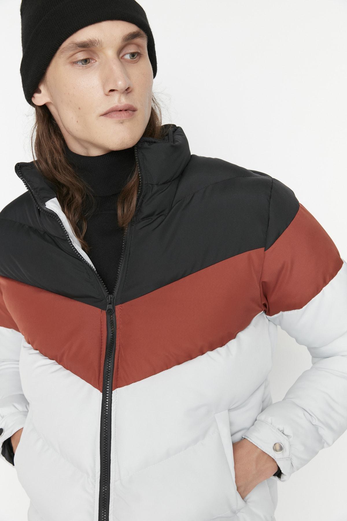 Black Windproof Down Jacket, , large image number 2