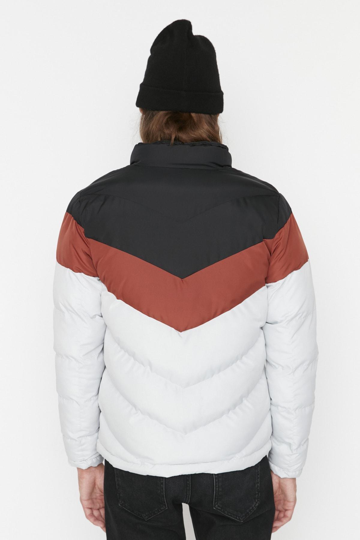 Black Windproof Down Jacket, , large image number 4