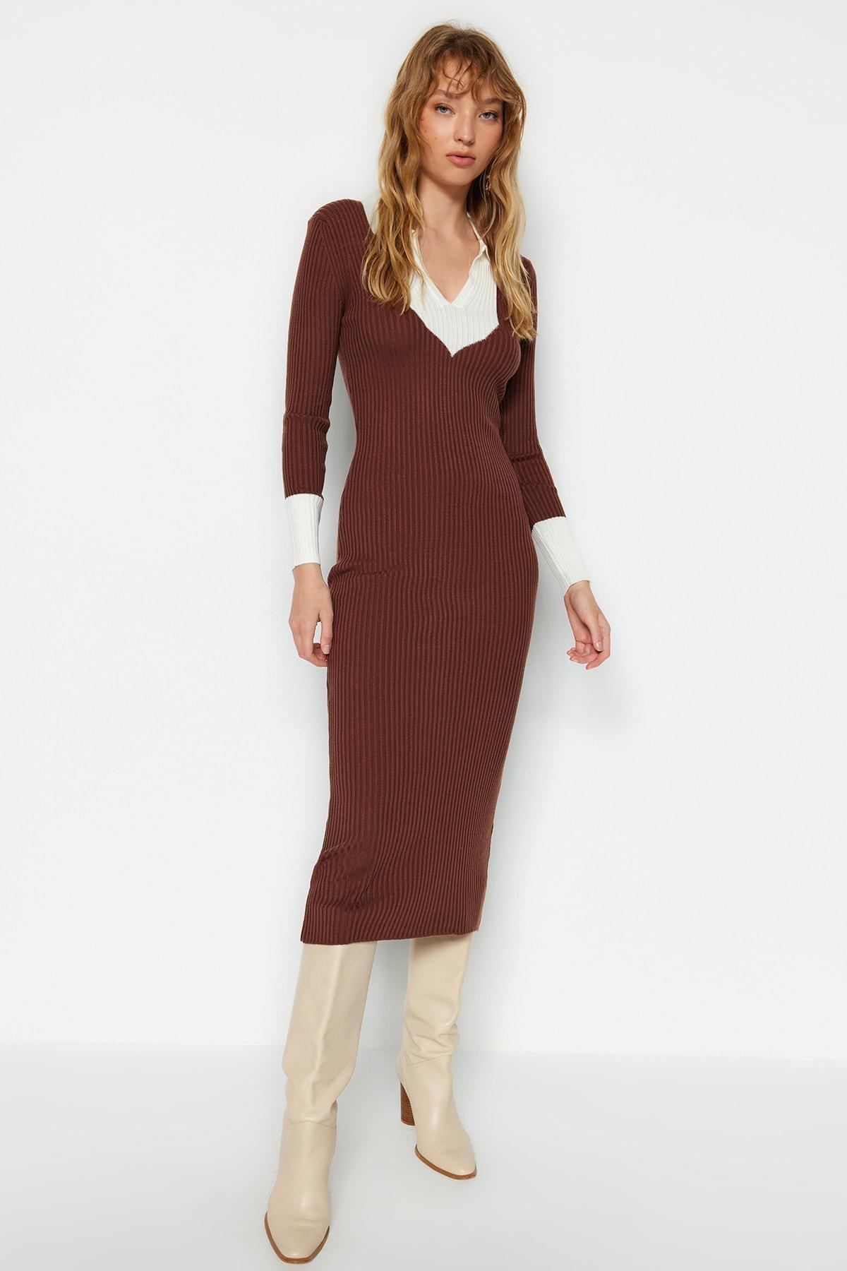 Brown Bodycon Dress, , large image number 2