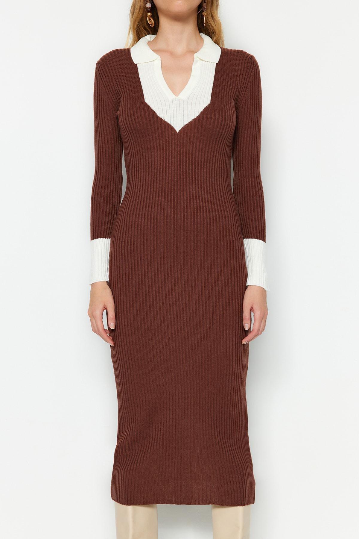 Brown Bodycon Dress, , large image number 4