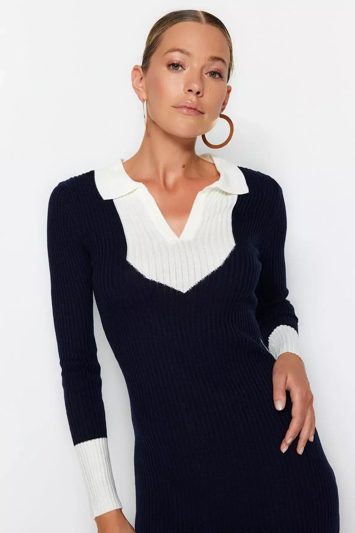 Navy Bodycon Dress, Navy blue, large image number 2