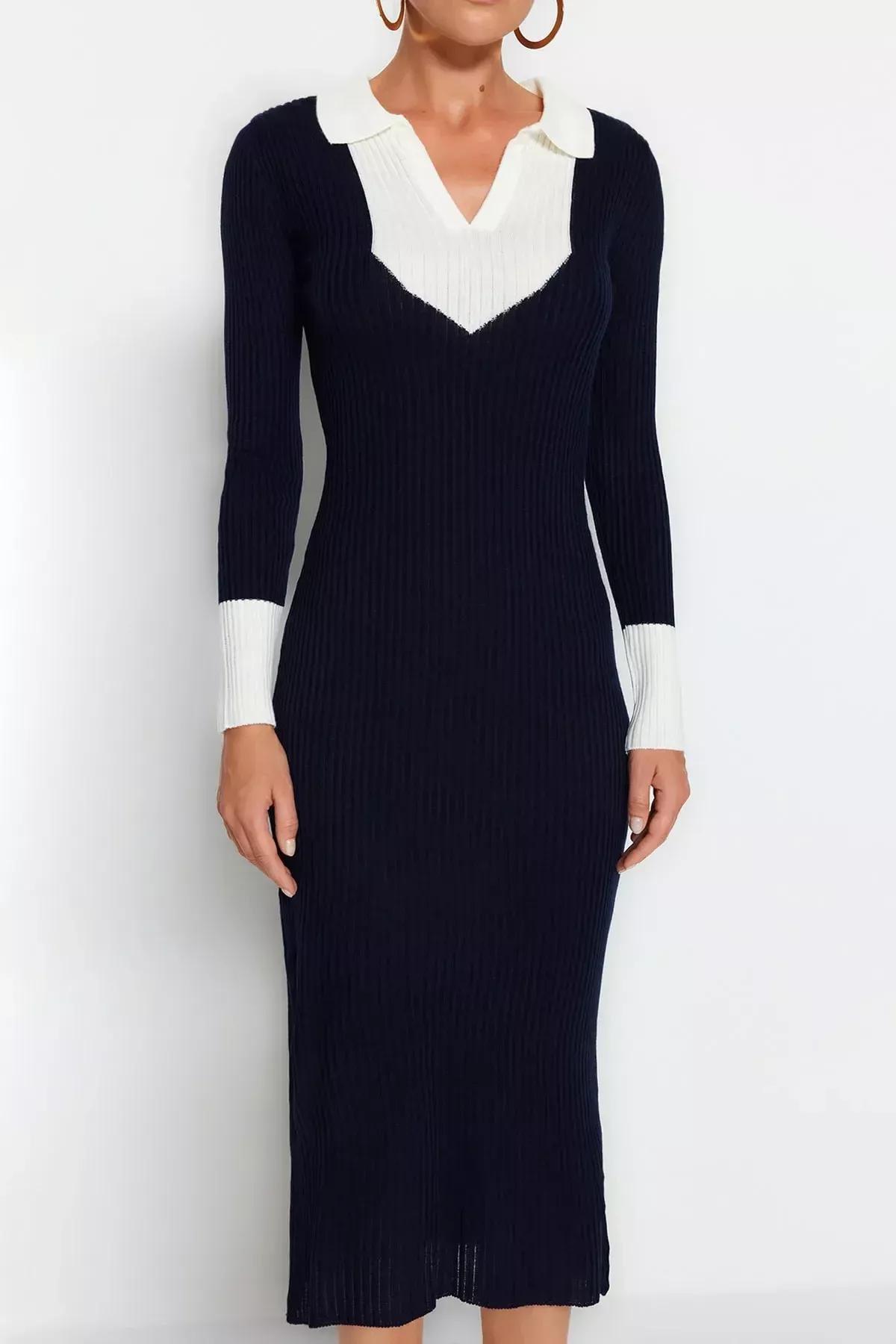 Navy Bodycon Dress, Navy blue, large image number 3