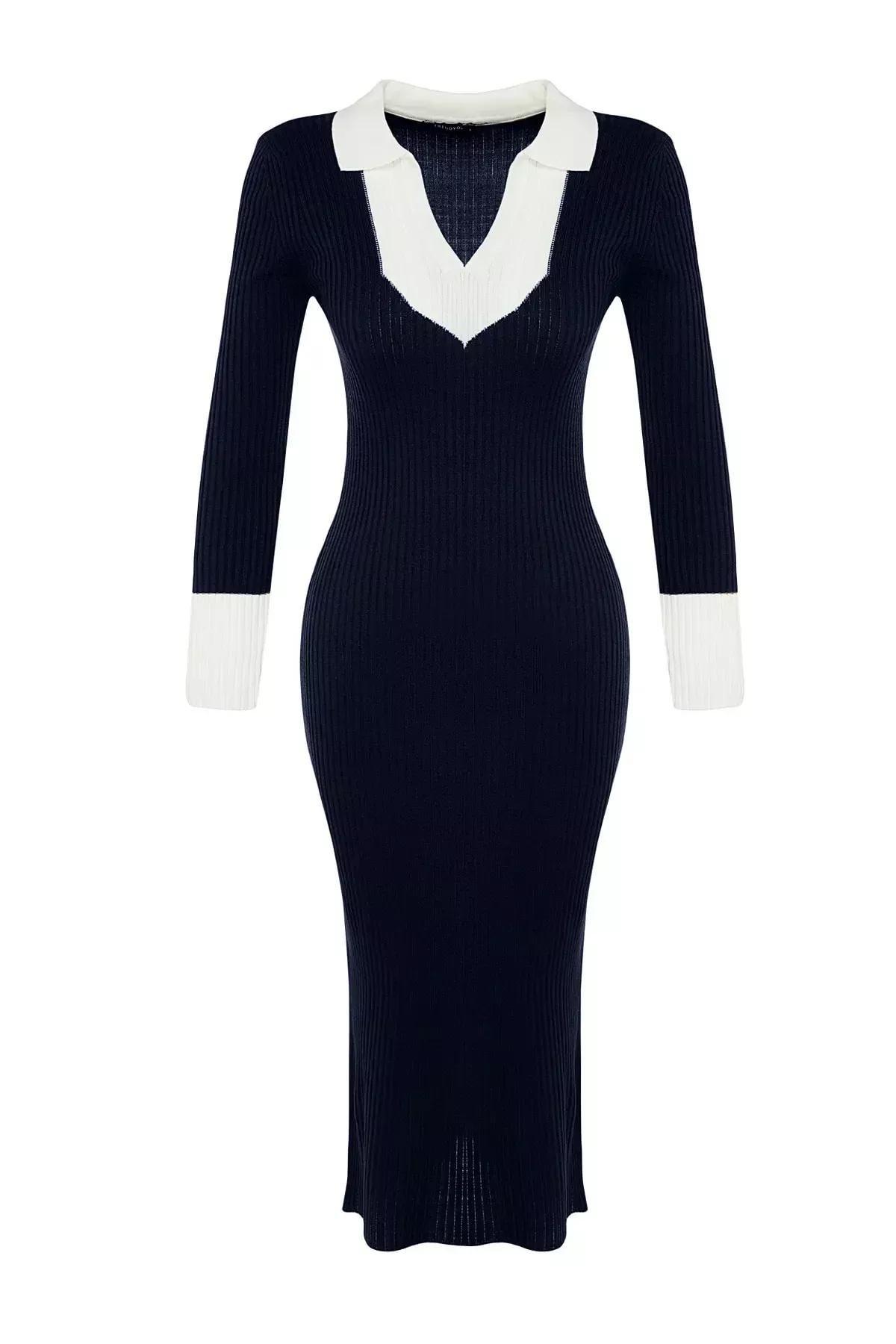 Navy Bodycon Dress, Navy blue, large image number 5