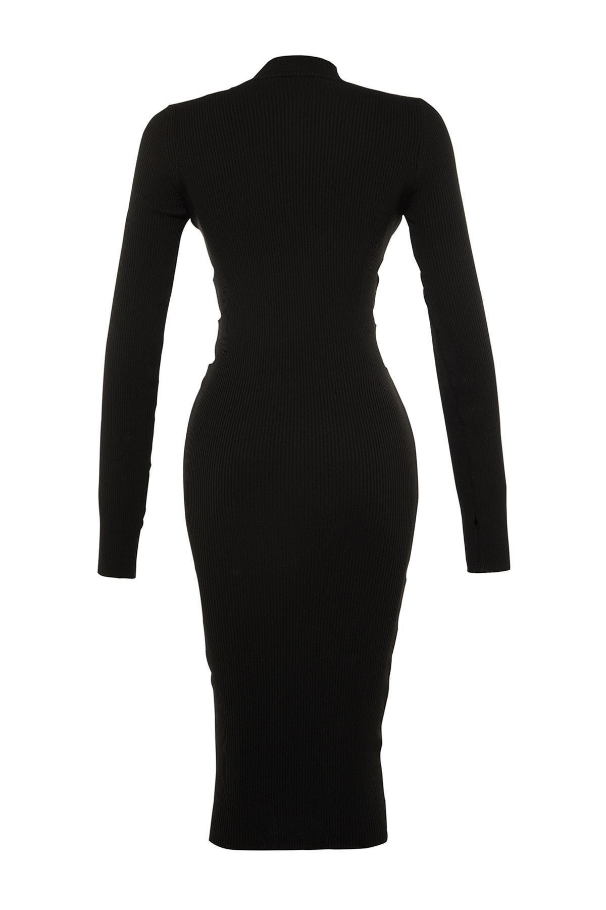Black Bodycon Midi Dress, , large image number 7