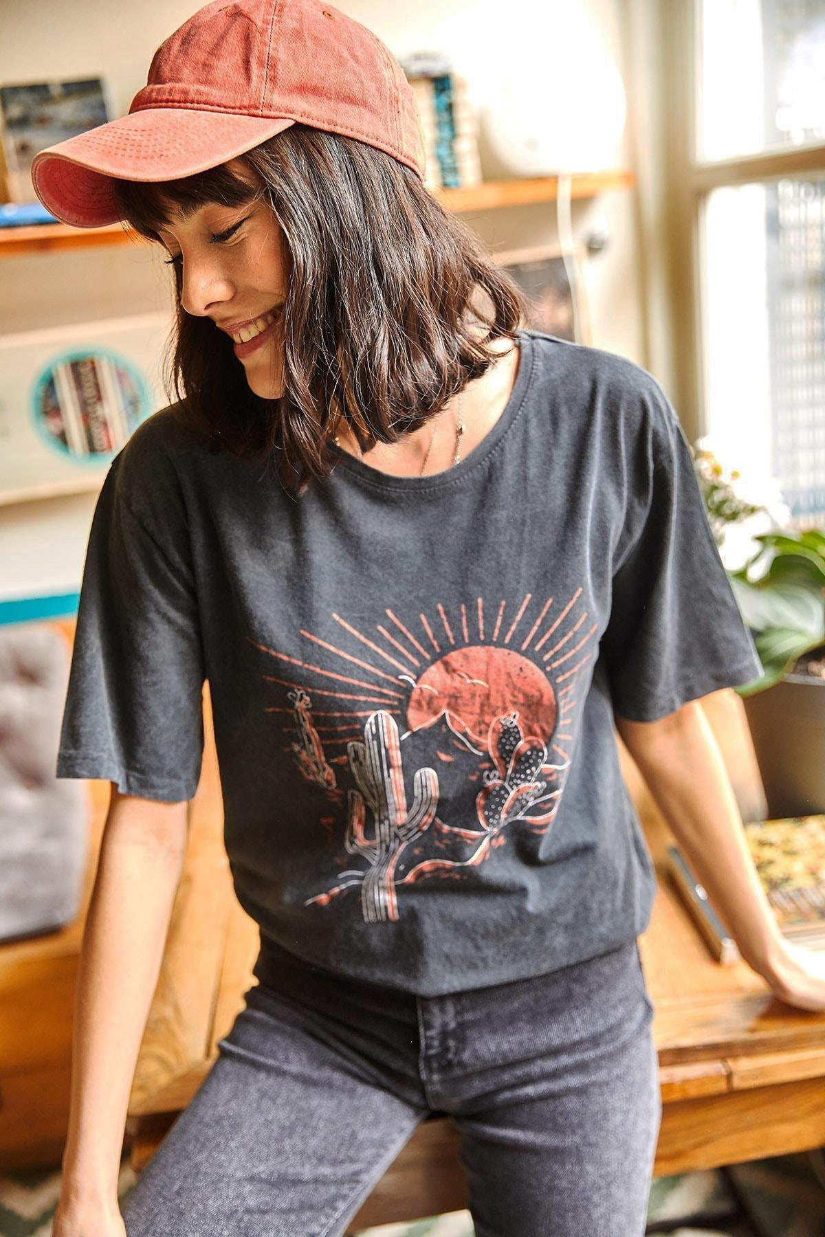 Grey Regular T-Shirt, Anthracite Nature, large image number 3