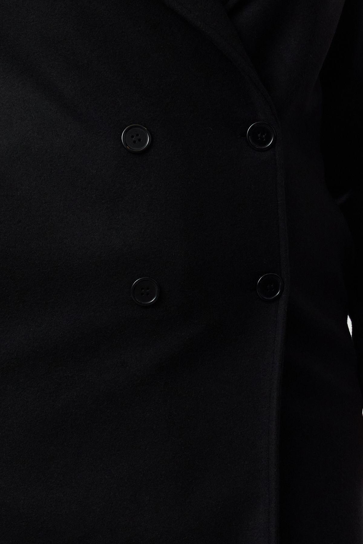 Black oversized coat, BLACK, large image number 4