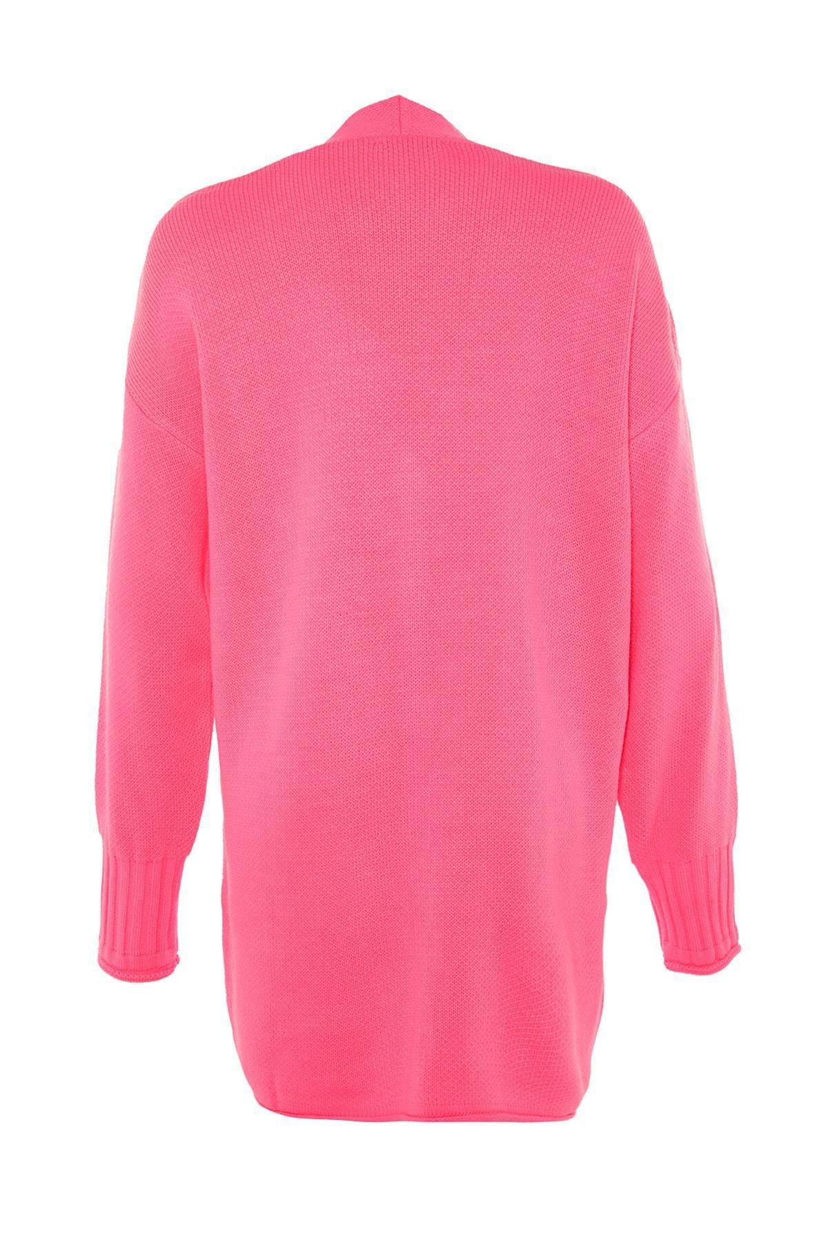 Trendyol - Pink Relaxed Long Cardigan