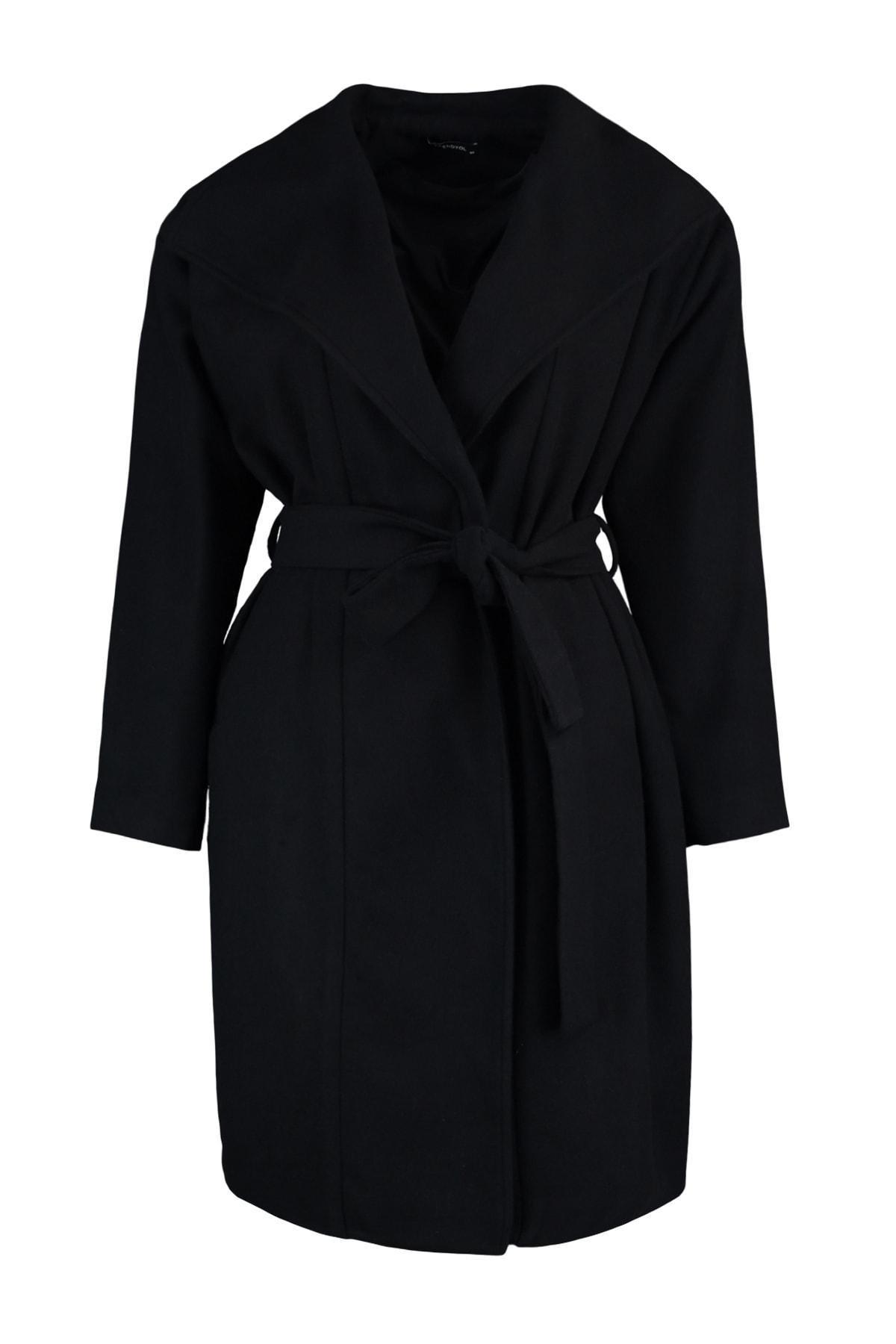 Black Puffer Plus Size Coat, , large image number 7