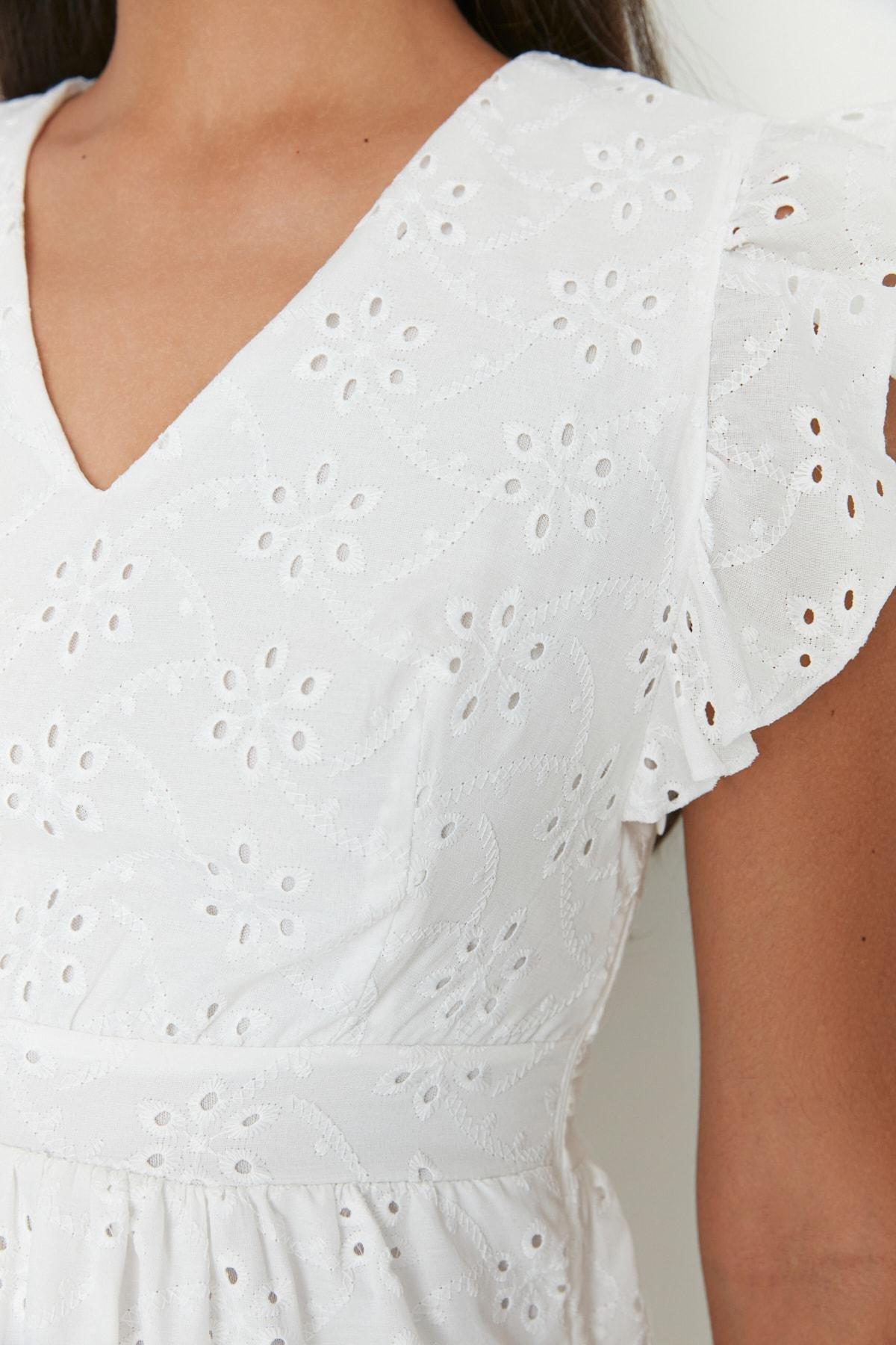 White Skater Mini Dress, , large image number 3