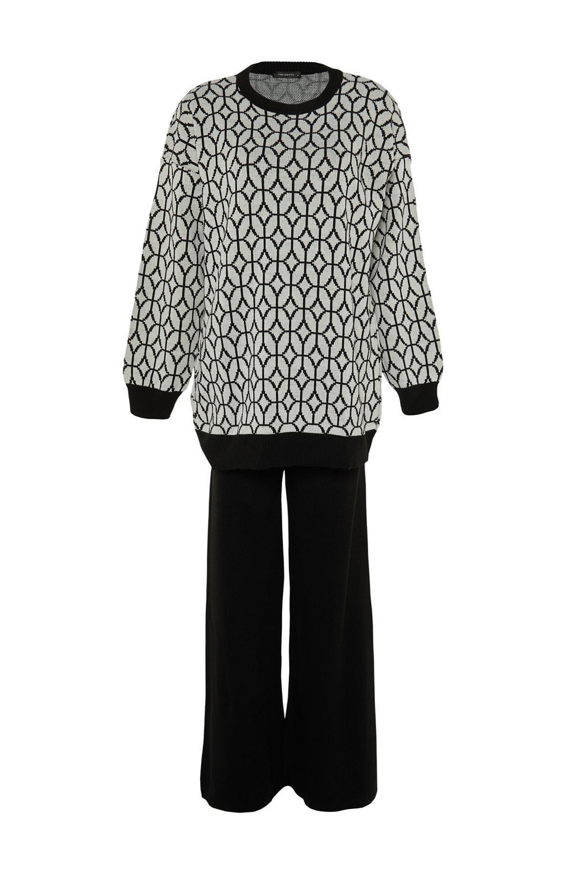 Black Acrylic Relaxed Co-Ord Set, , large image number 7