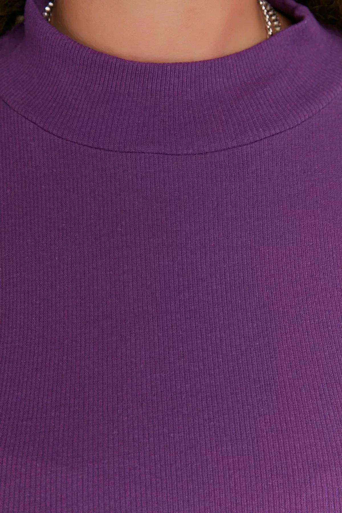 Purple Fitted Plus Size Blouse, , large image number 2