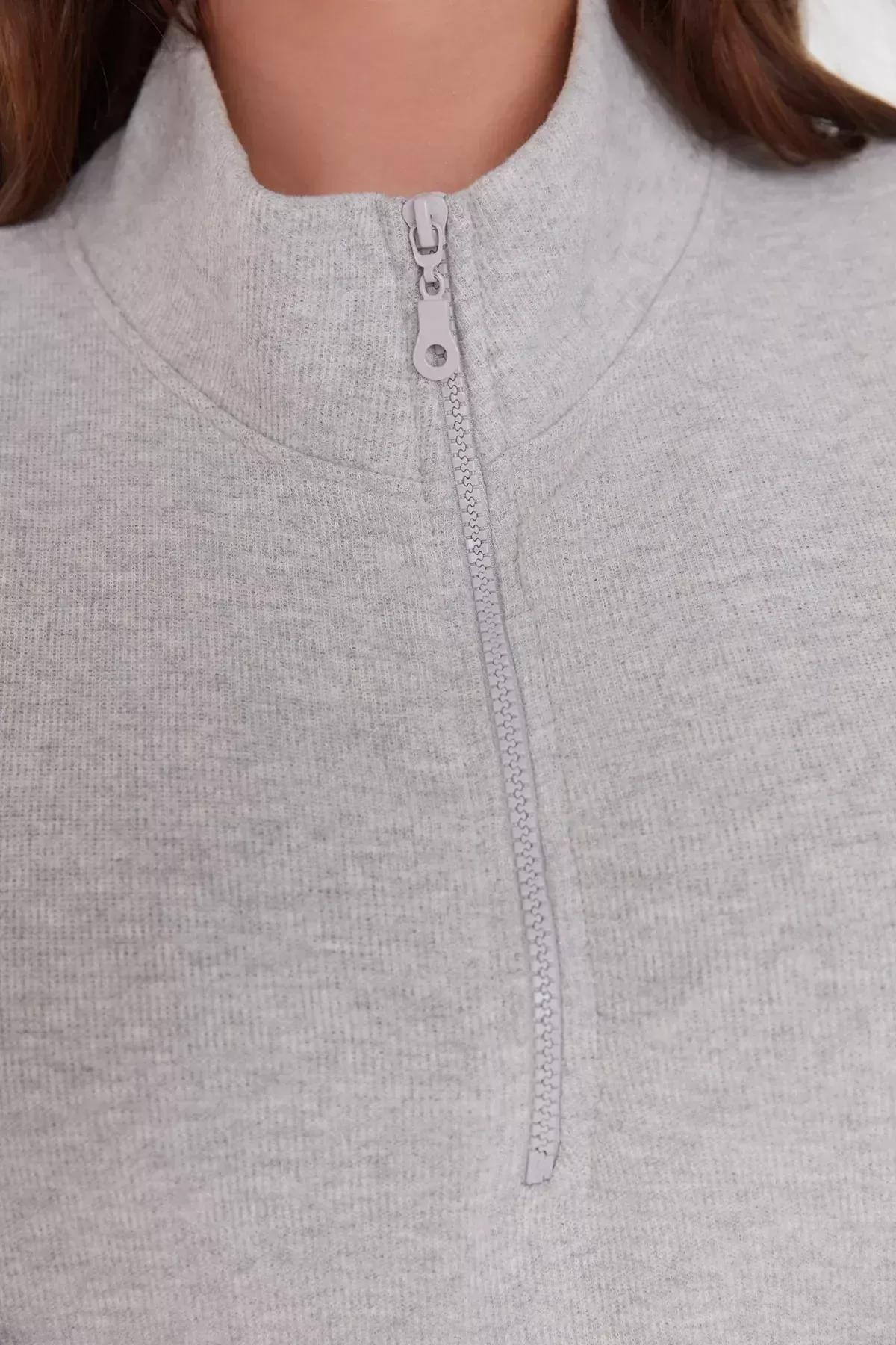 Grey Regular Plus Size Sweatshirt, , large image number 3