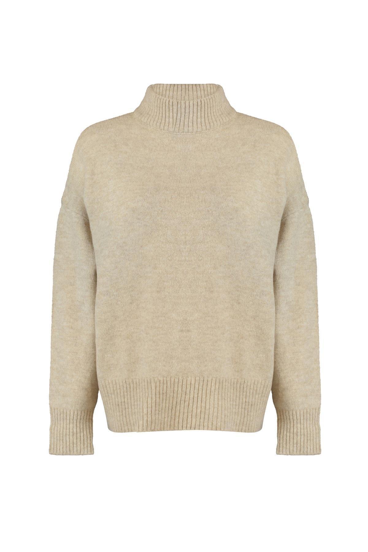 Beige Oversize Sweater, , large image number 6
