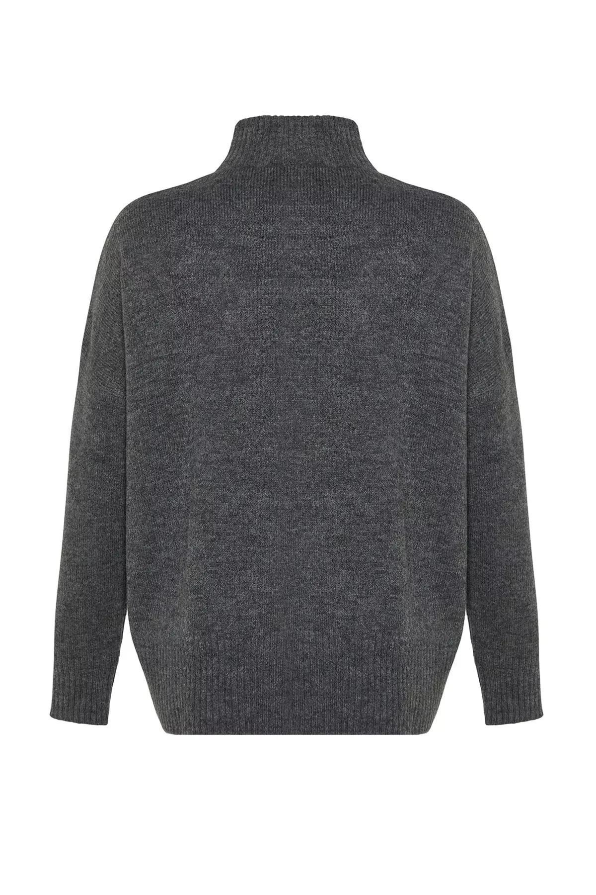 Grey Oversize Sweater, Gray, large image number 7