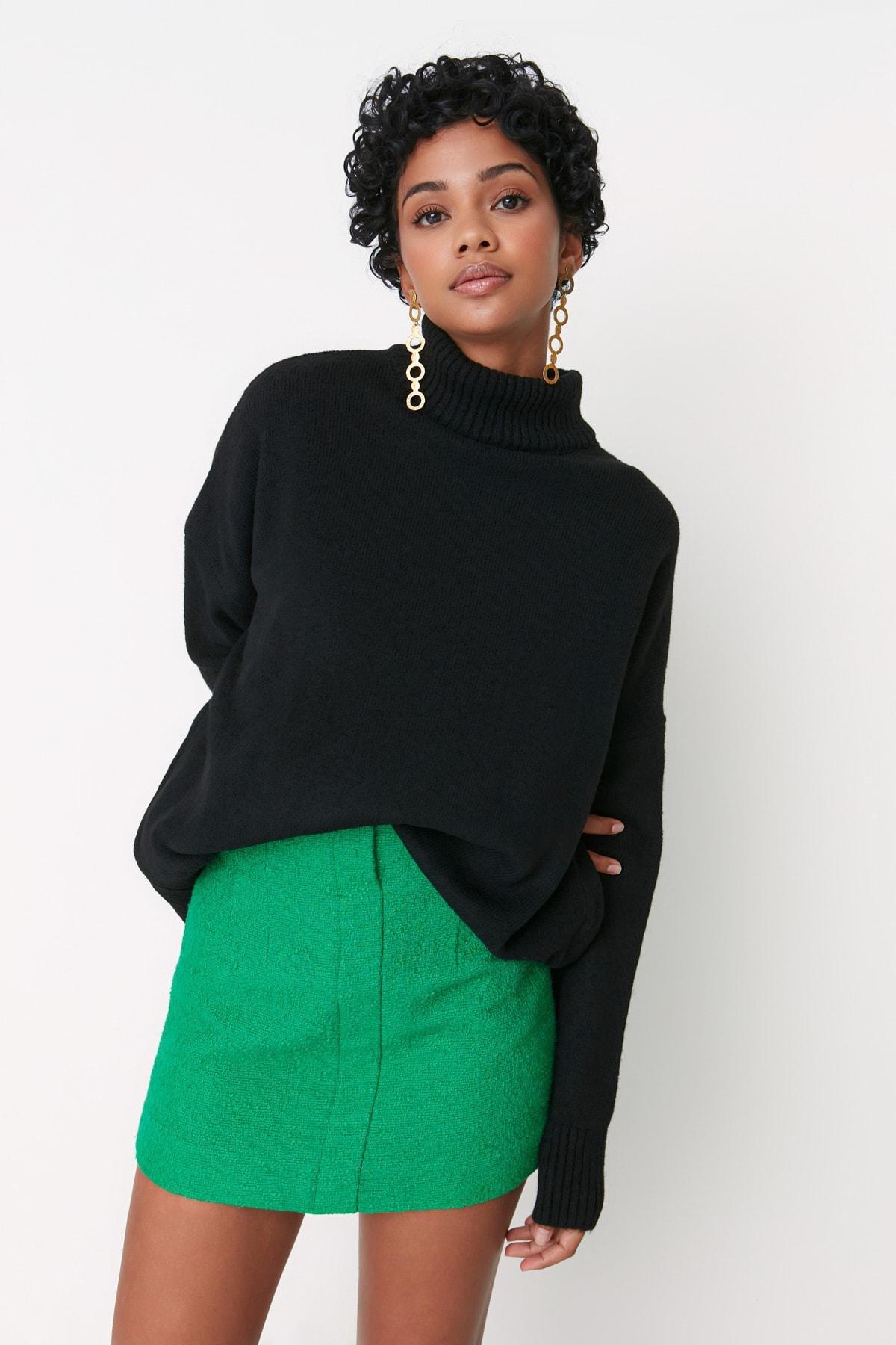Black Off-Shoulder Sweater, , large image number 1