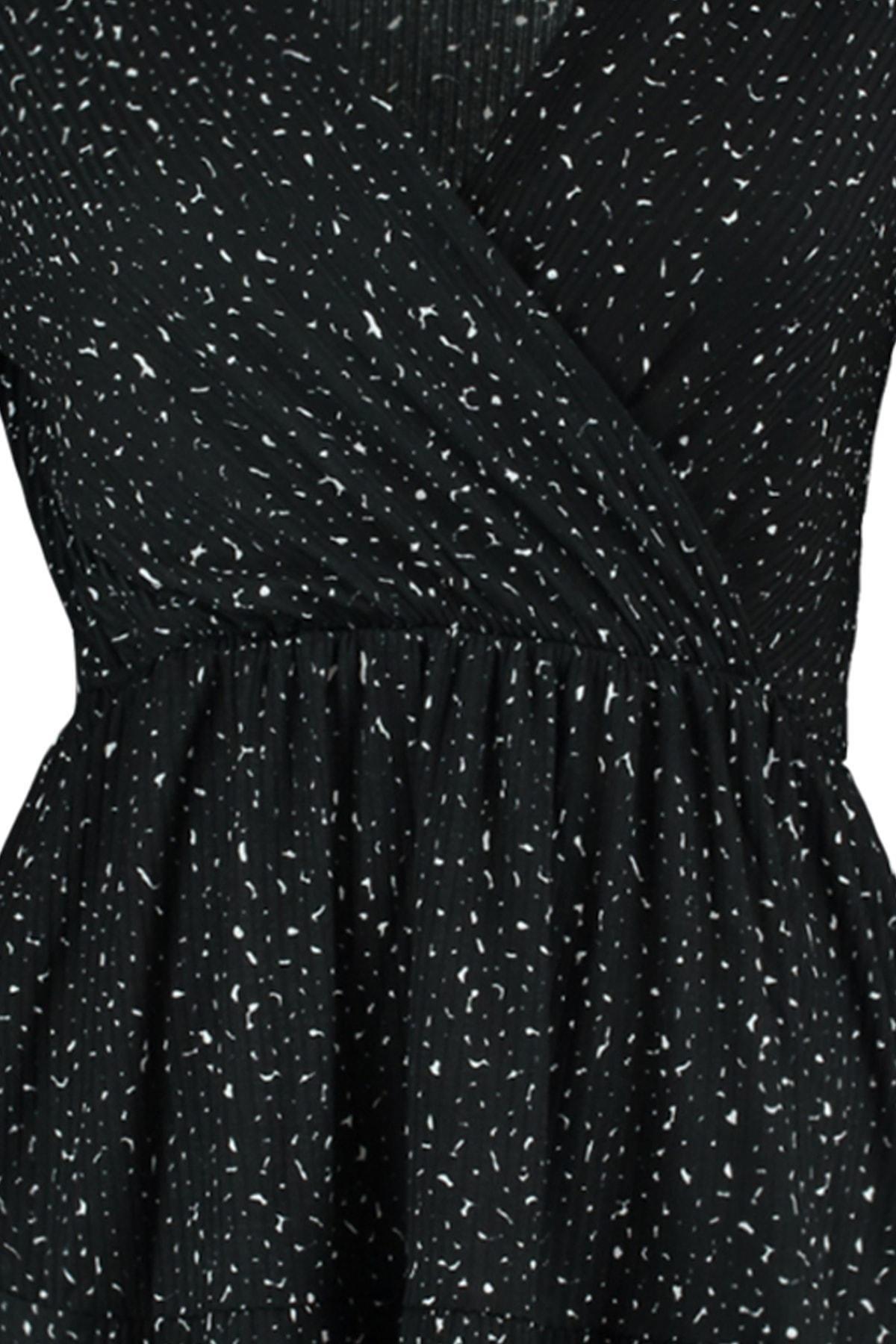 Black A-Line Plus Size Mini Dress, , large image number 7