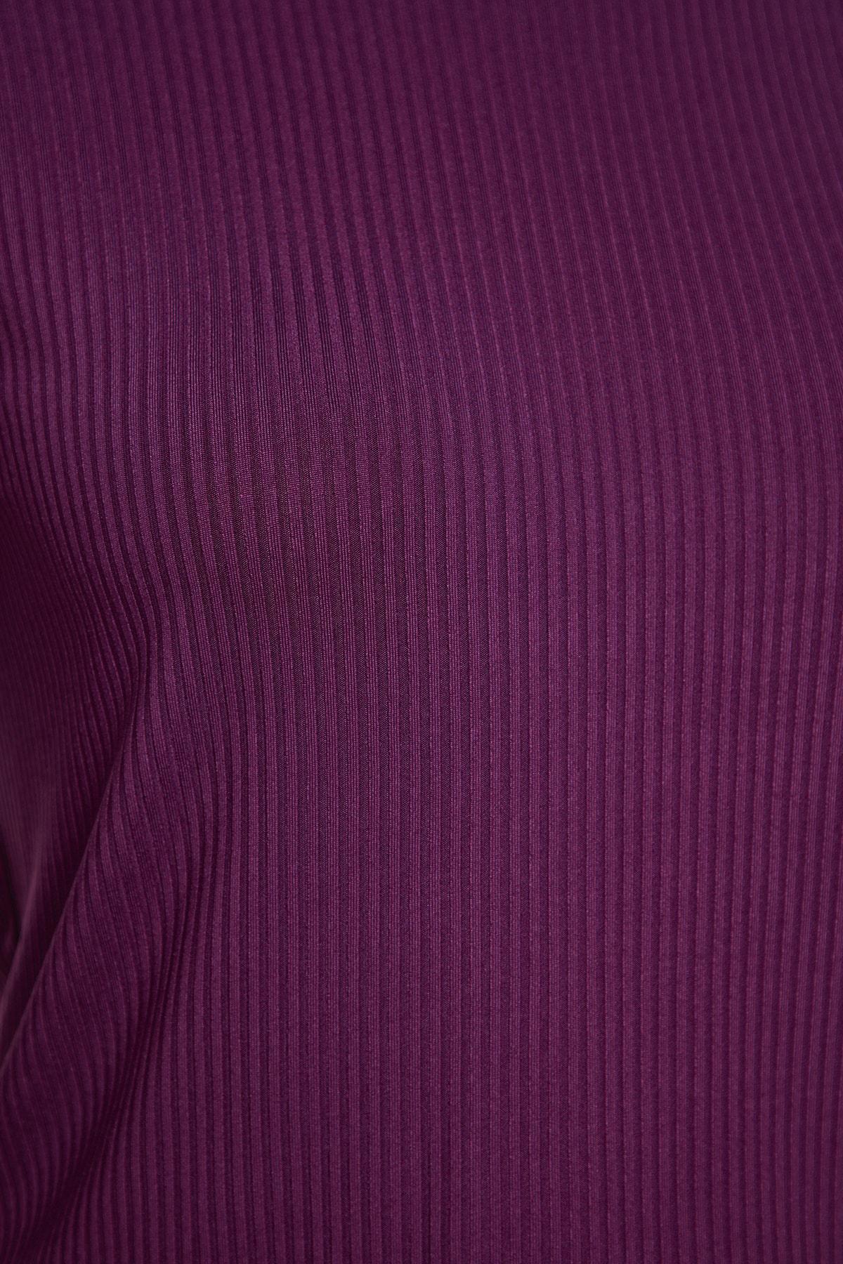 بلوزة مُحاكة، بنفسجي, Plum, large image number 5
