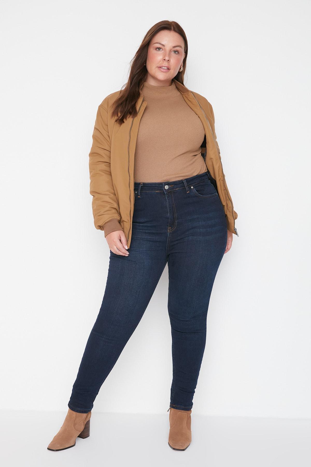 Trendyol - Blue High Waist Skinny Jeans