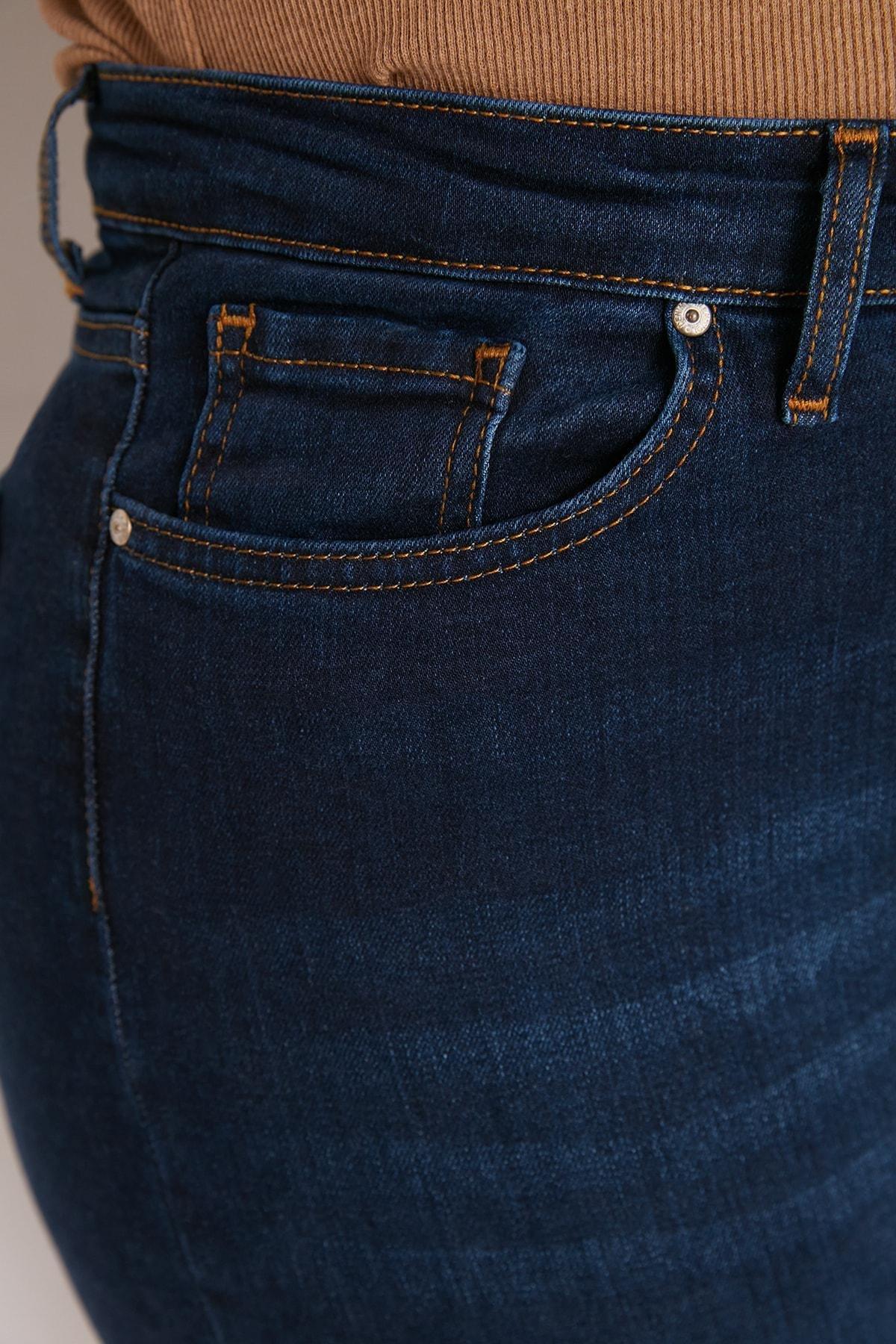 Blue High Waist Skinny Jeans, , large image number 8