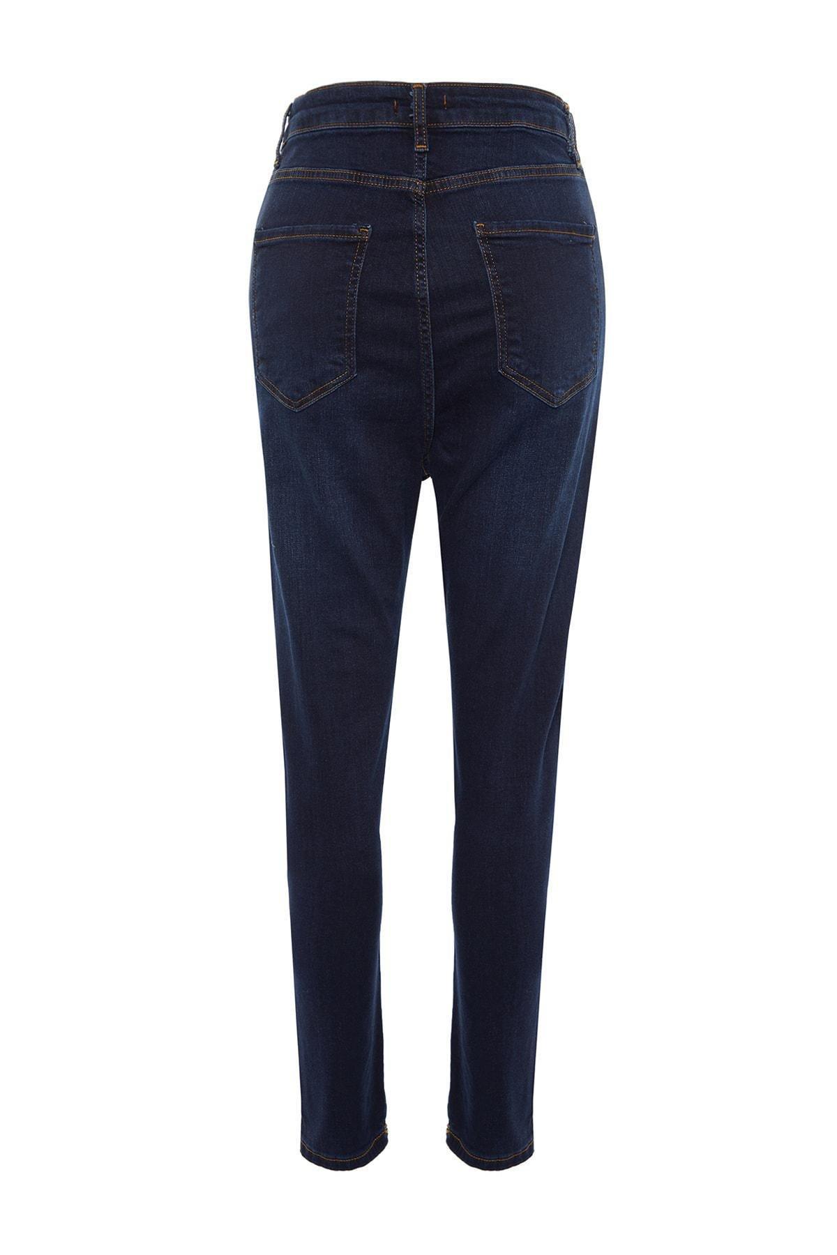 Trendyol - Blue High Waist Skinny Jeans