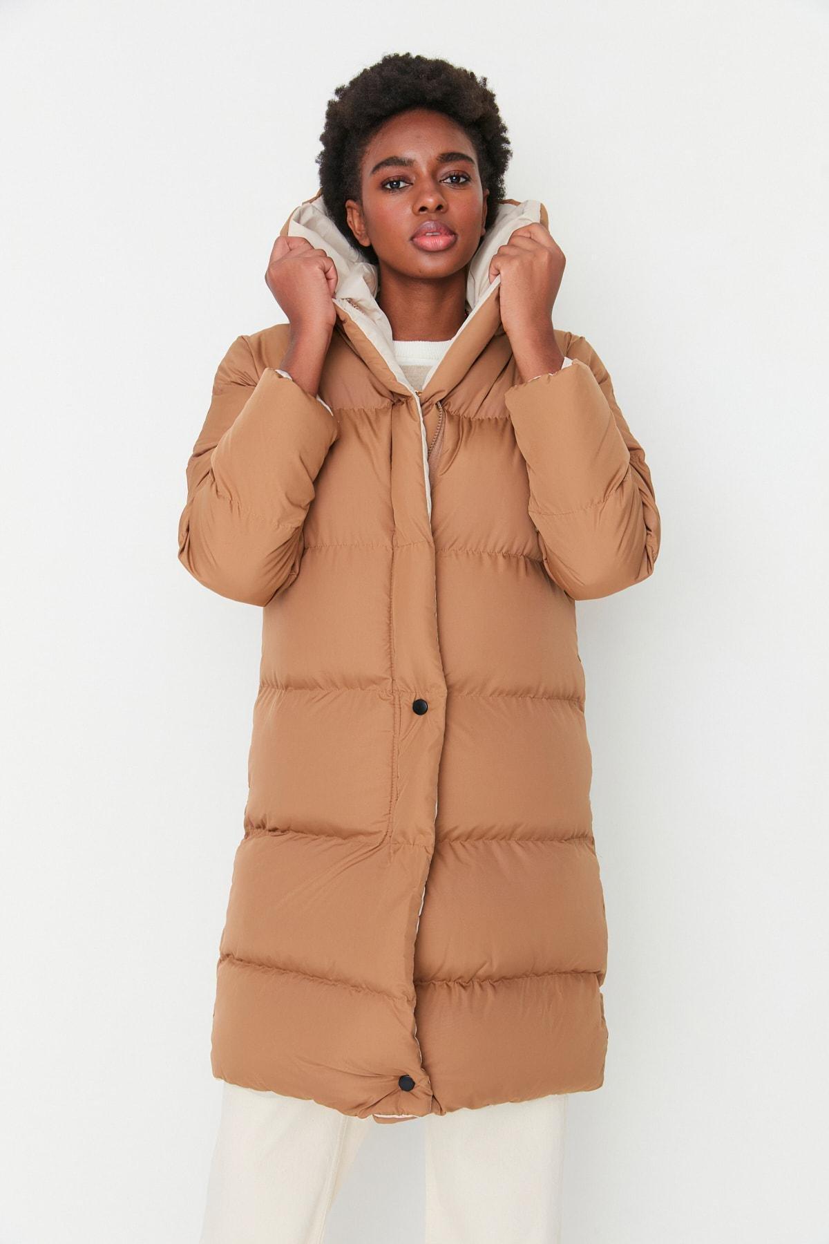 Brown Puffer Jacket, , large image number 3