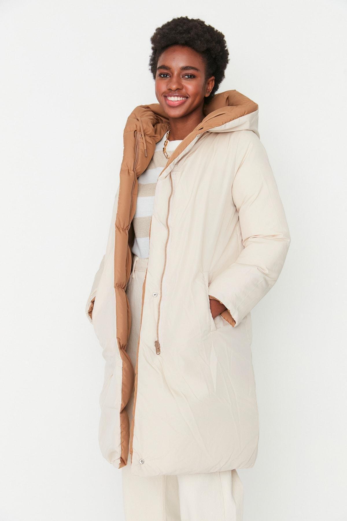 Brown Puffer Jacket, , large image number 4