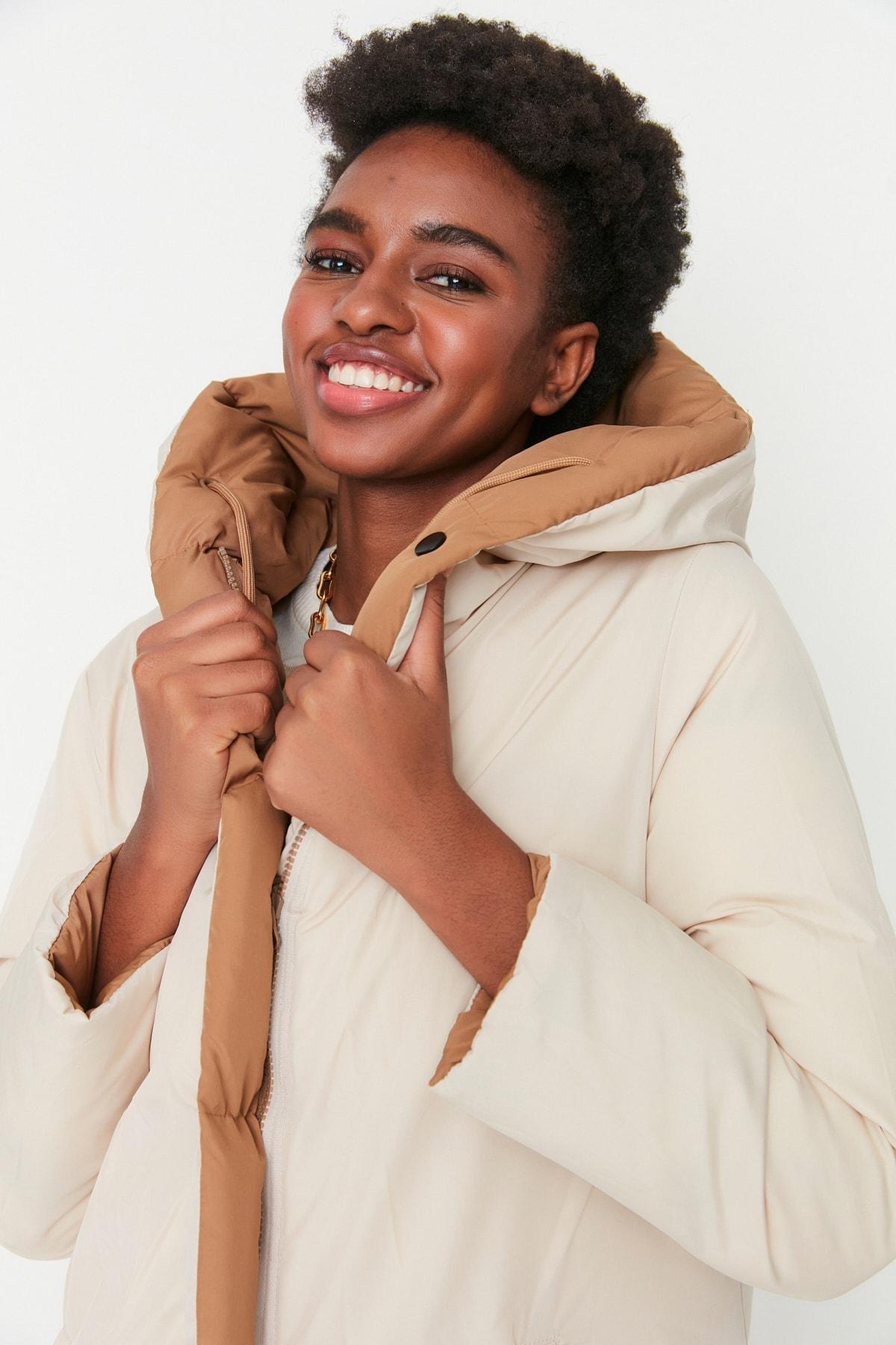 Brown Puffer Jacket, , large image number 5