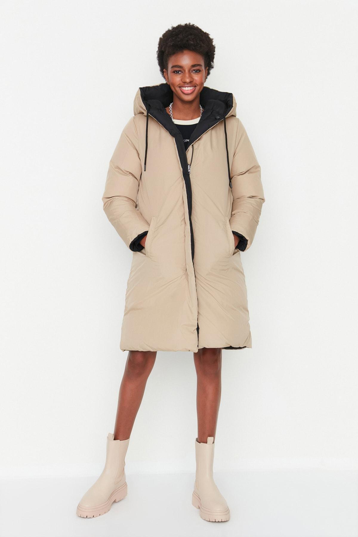 Trendyol - Black Puffer Oversize Jacket