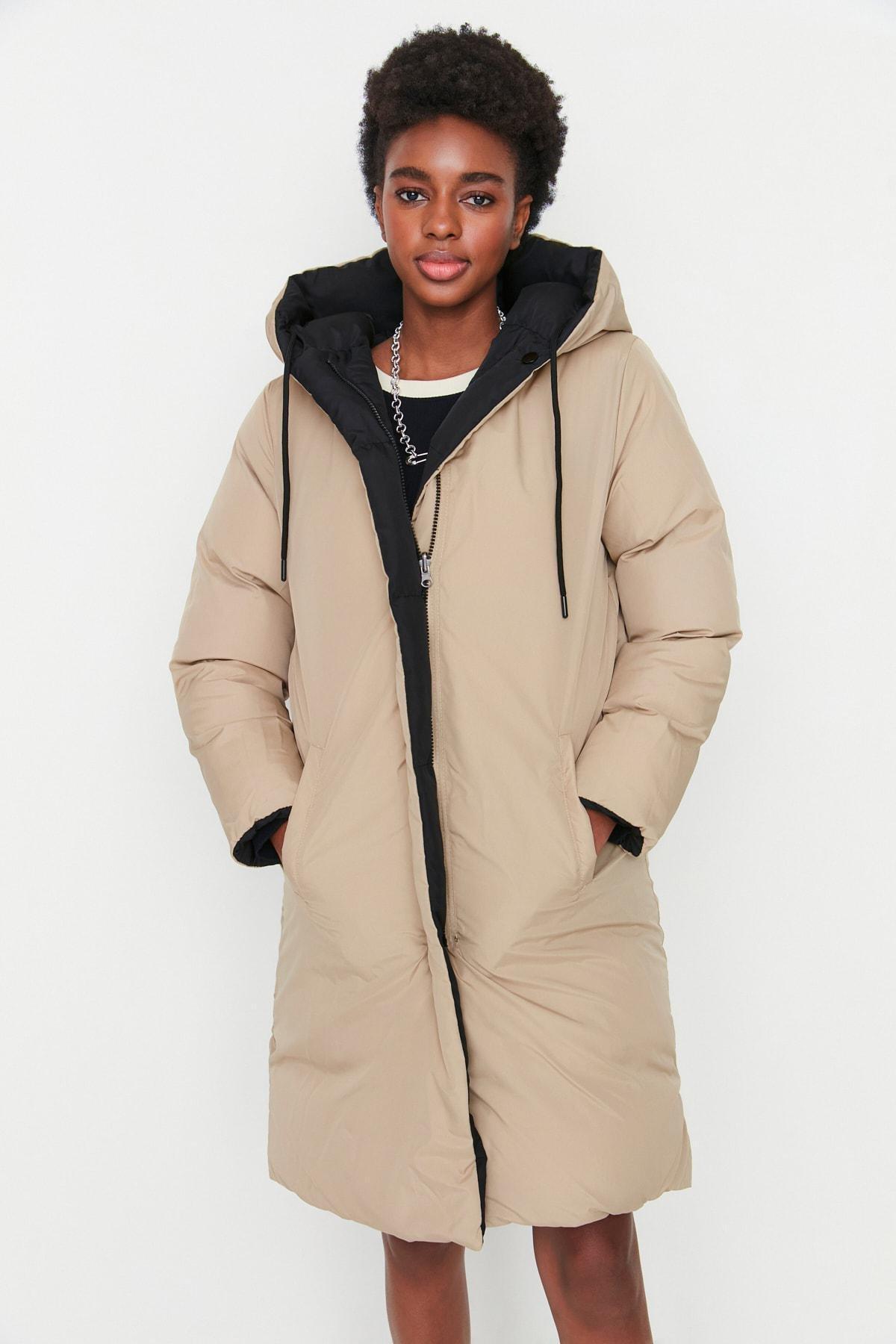 Black Puffer Oversize Jacket, , large image number 4