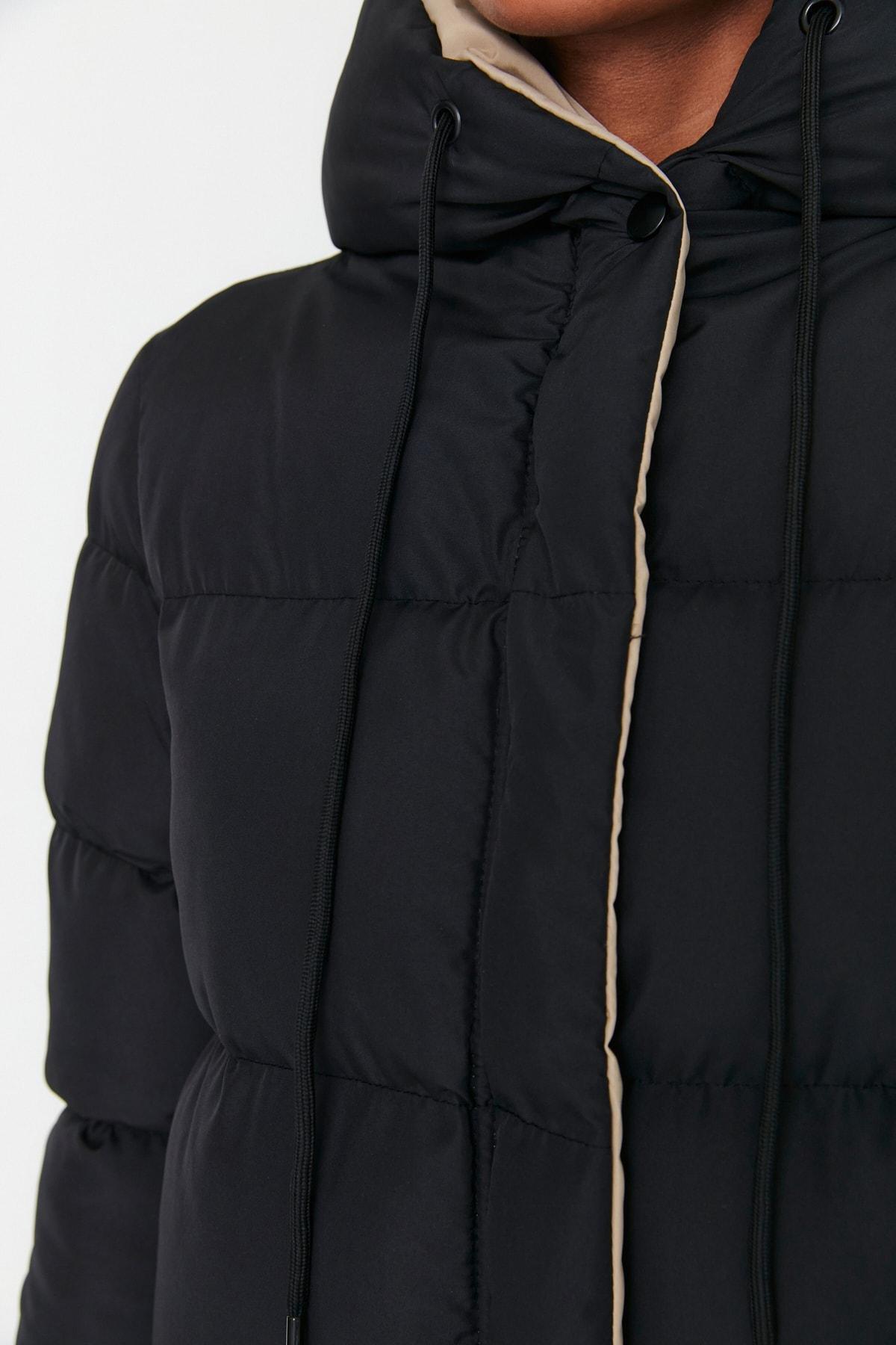 Black Puffer Oversize Jacket, , large image number 7