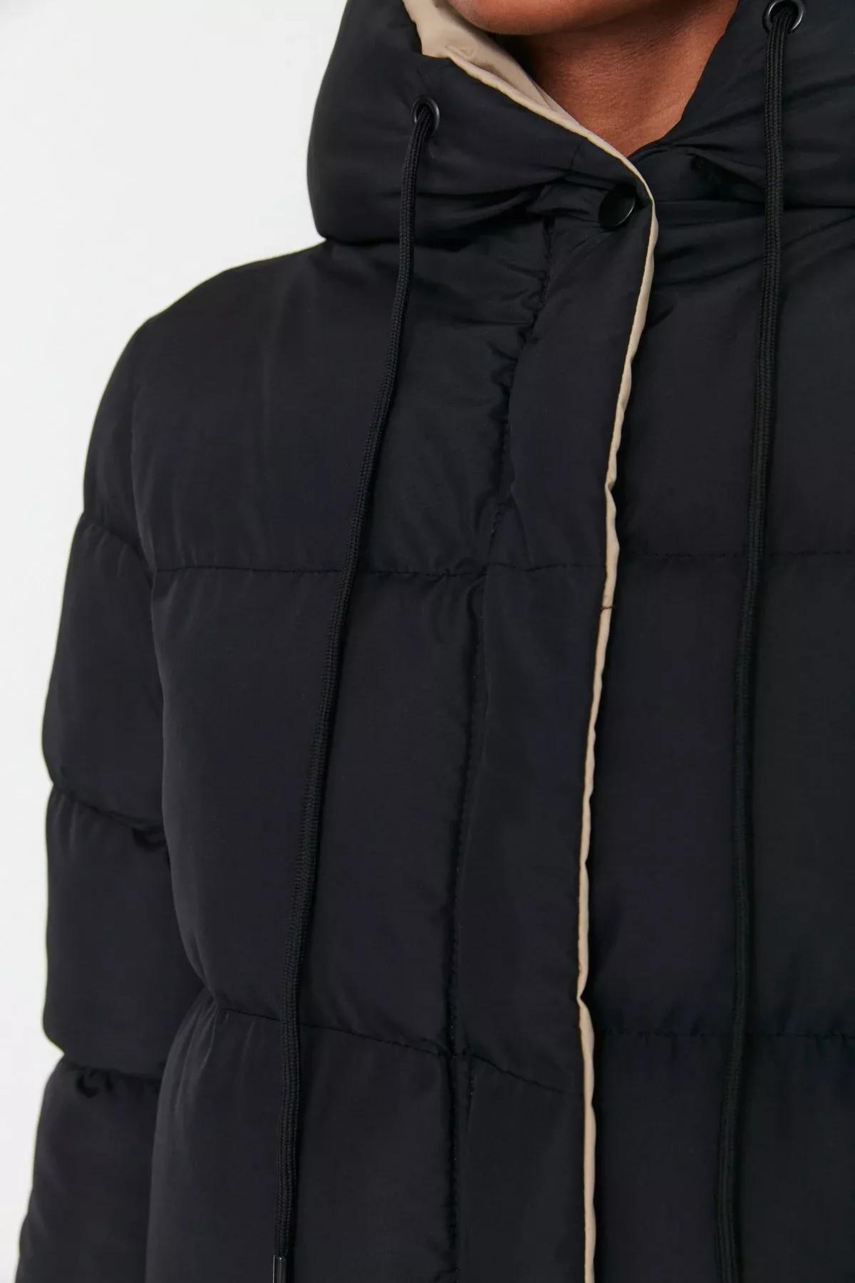 Black Puffer Oversize Jacket, Black, large image number 11
