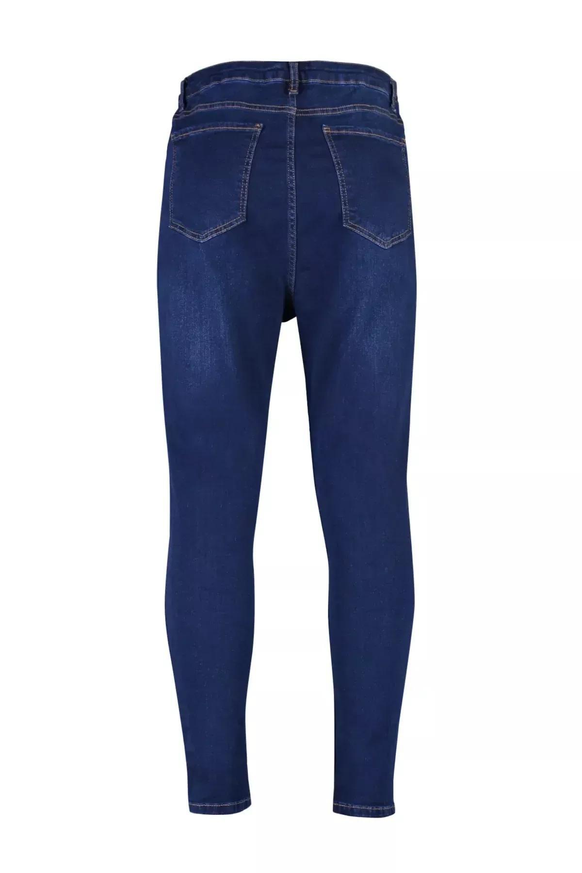 جينز بقصة سكيني فت للمقاسات الكبيرة، كحلي, Dark blue, large image number 5