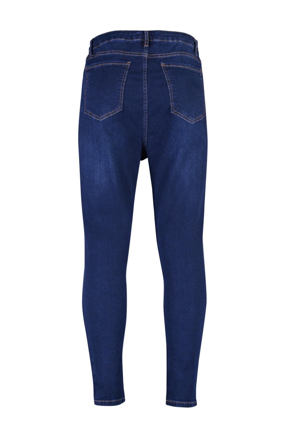 Navy Skinny Plus Size Jeans, , large image number 6
