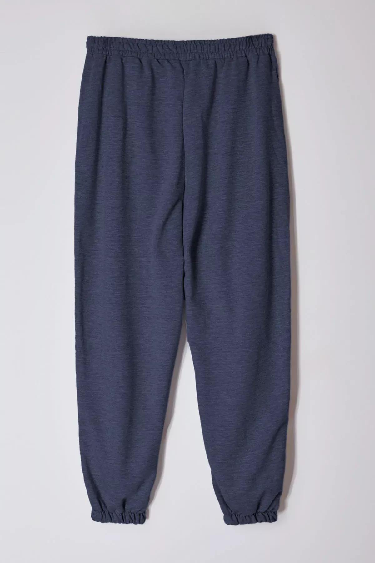 Blue Elastic Leg Jogger Plus-Size Sweatpants, , large image number 4